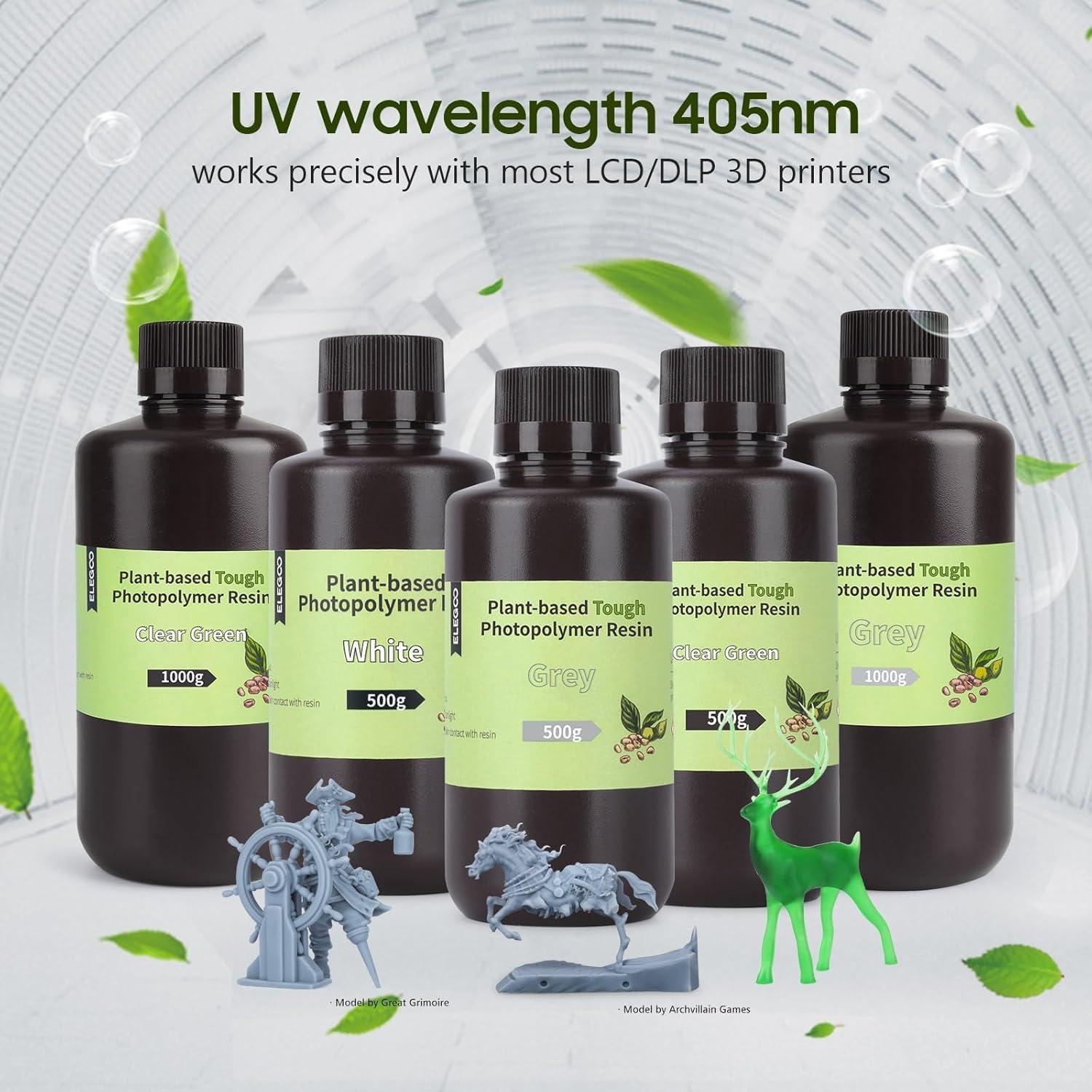 Resina 3D ELEGOO ABS-Like 2000g Blanca UV 405nm