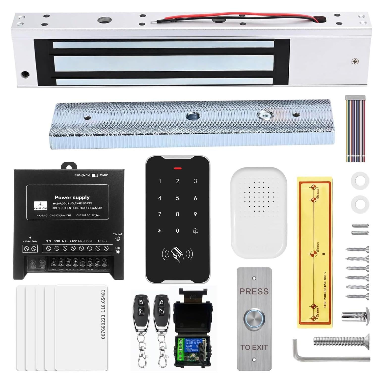 Kit Control Acceso NCLTHS C60-Kits Cerradura 280kg Teclado RFID