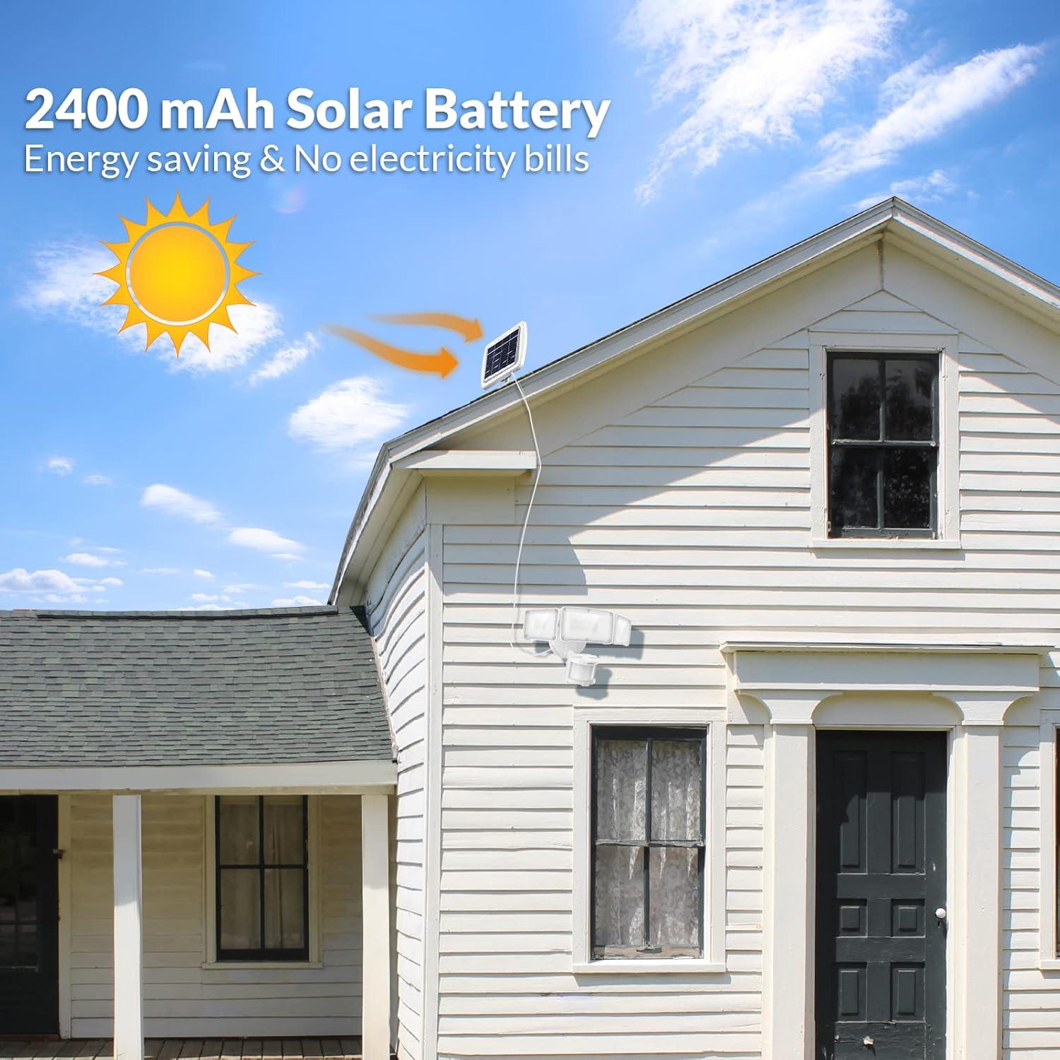 LEPOWER Luz Solar de Seguridad 1600LM con Sensor de Movimiento