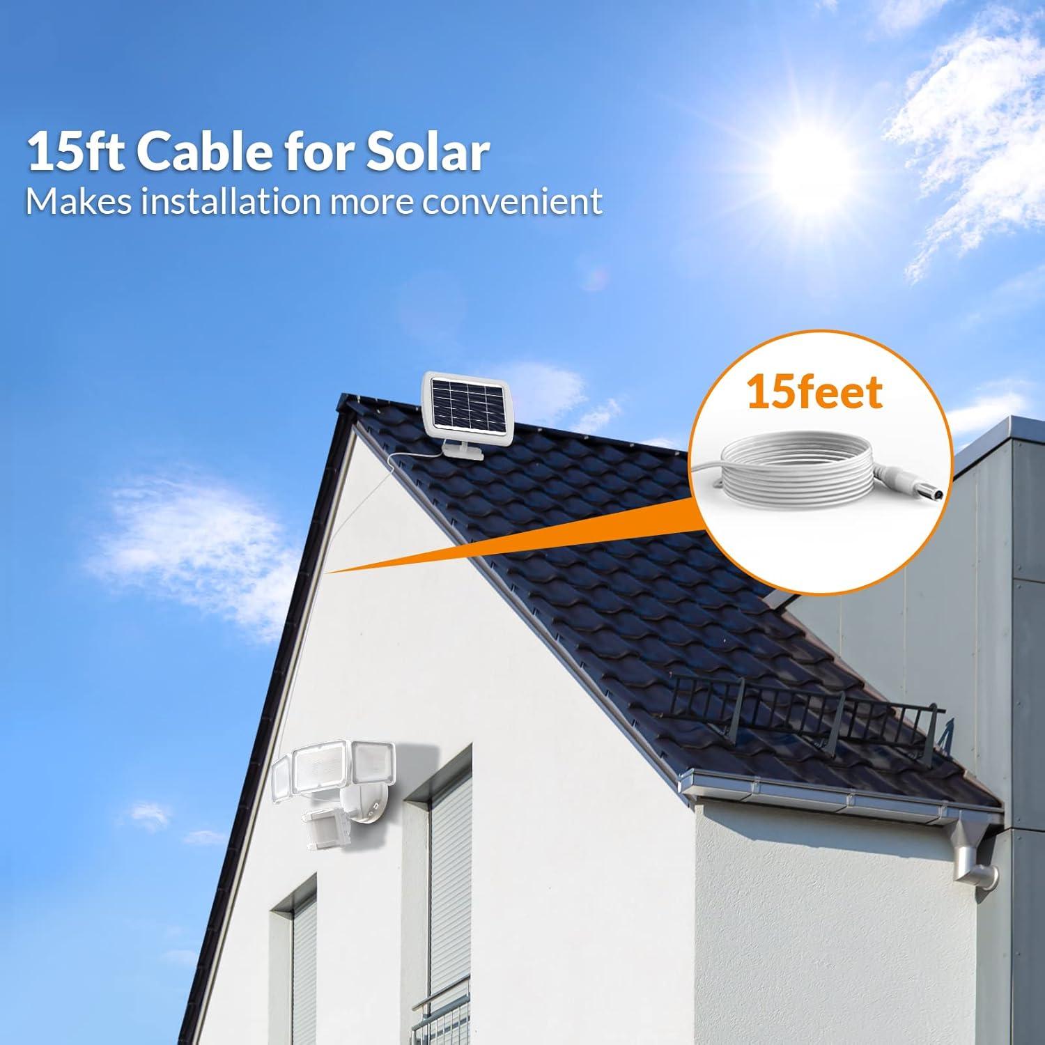 LEPOWER Luz Solar de Seguridad 1600LM con Sensor de Movimiento