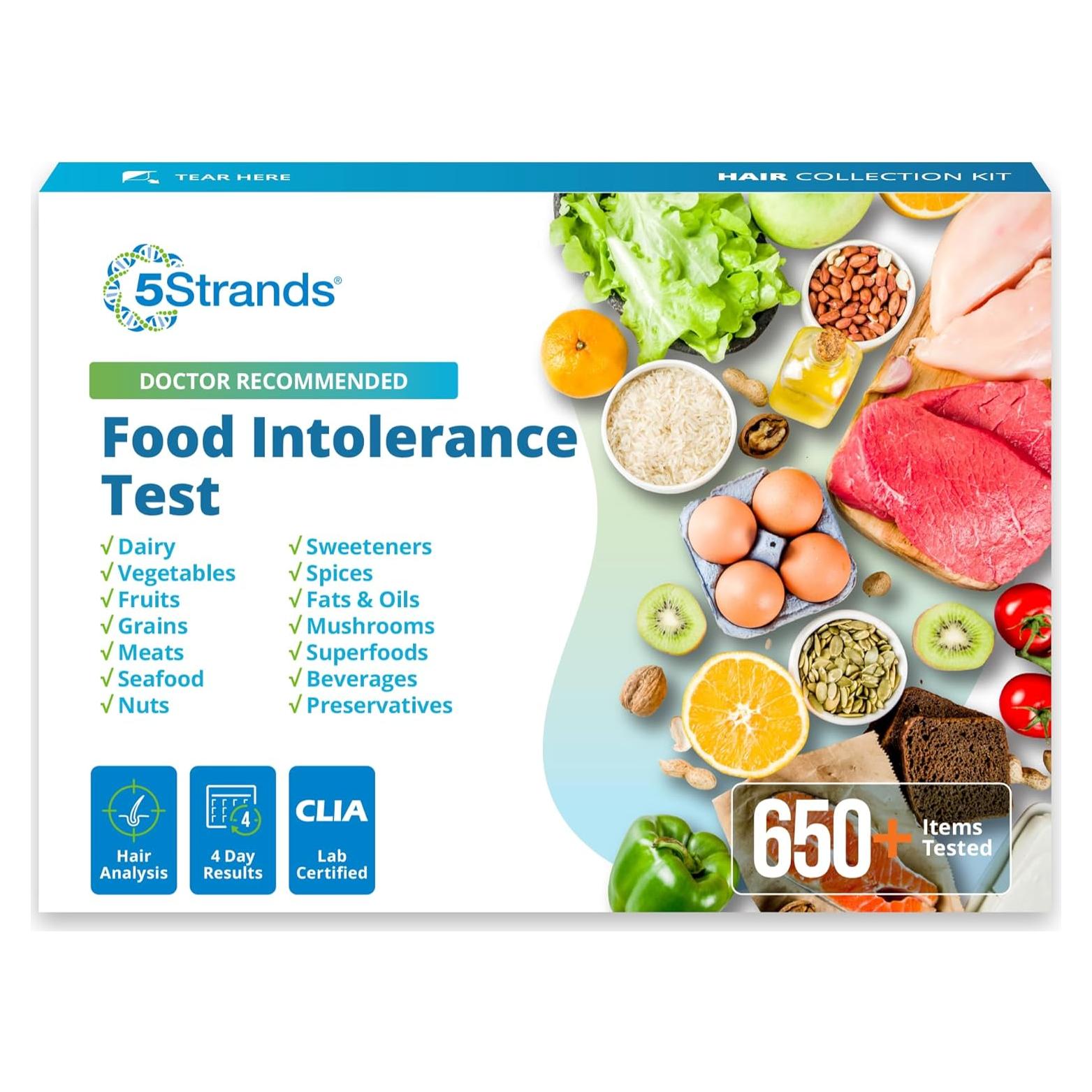 Kit de Prueba de Intolerancia Alimentaria 5Strands - 658 Artículos