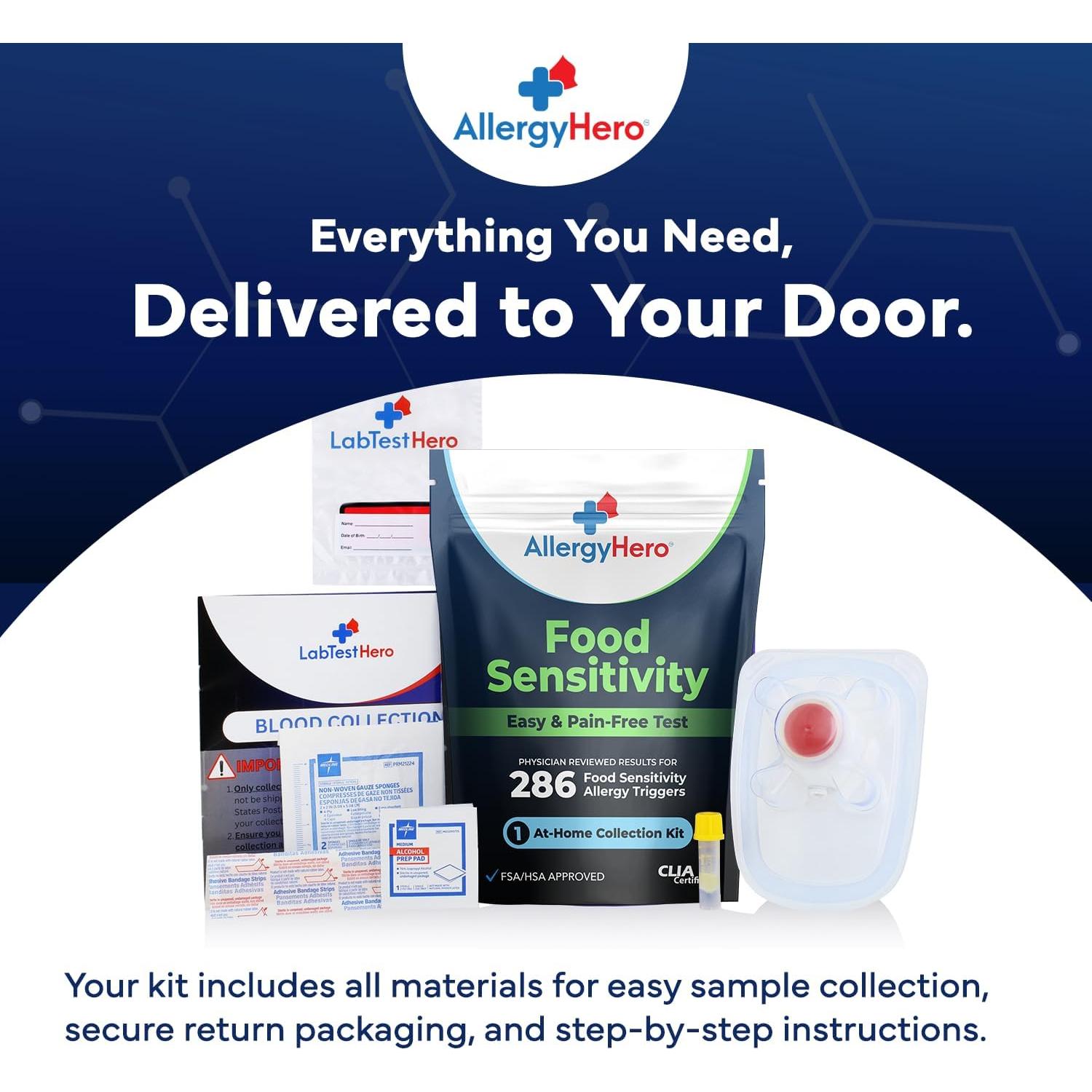 Kit de Prueba de Sensibilidad Alimentaria AllergyHero - 286 Alimentos