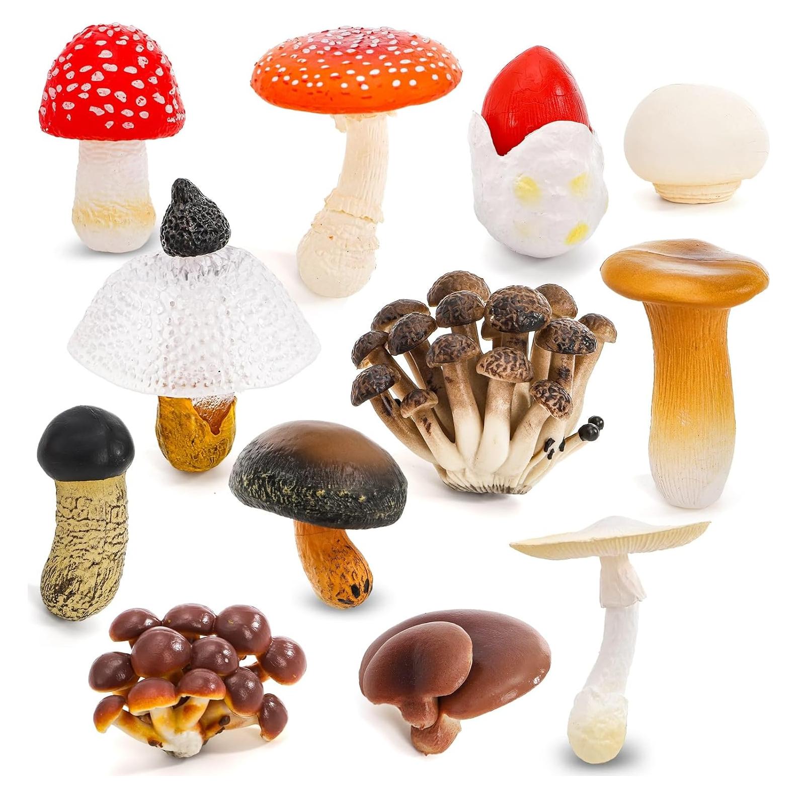 Juego de 12 Figuras de Hongo Realistas Youeon para Jardín