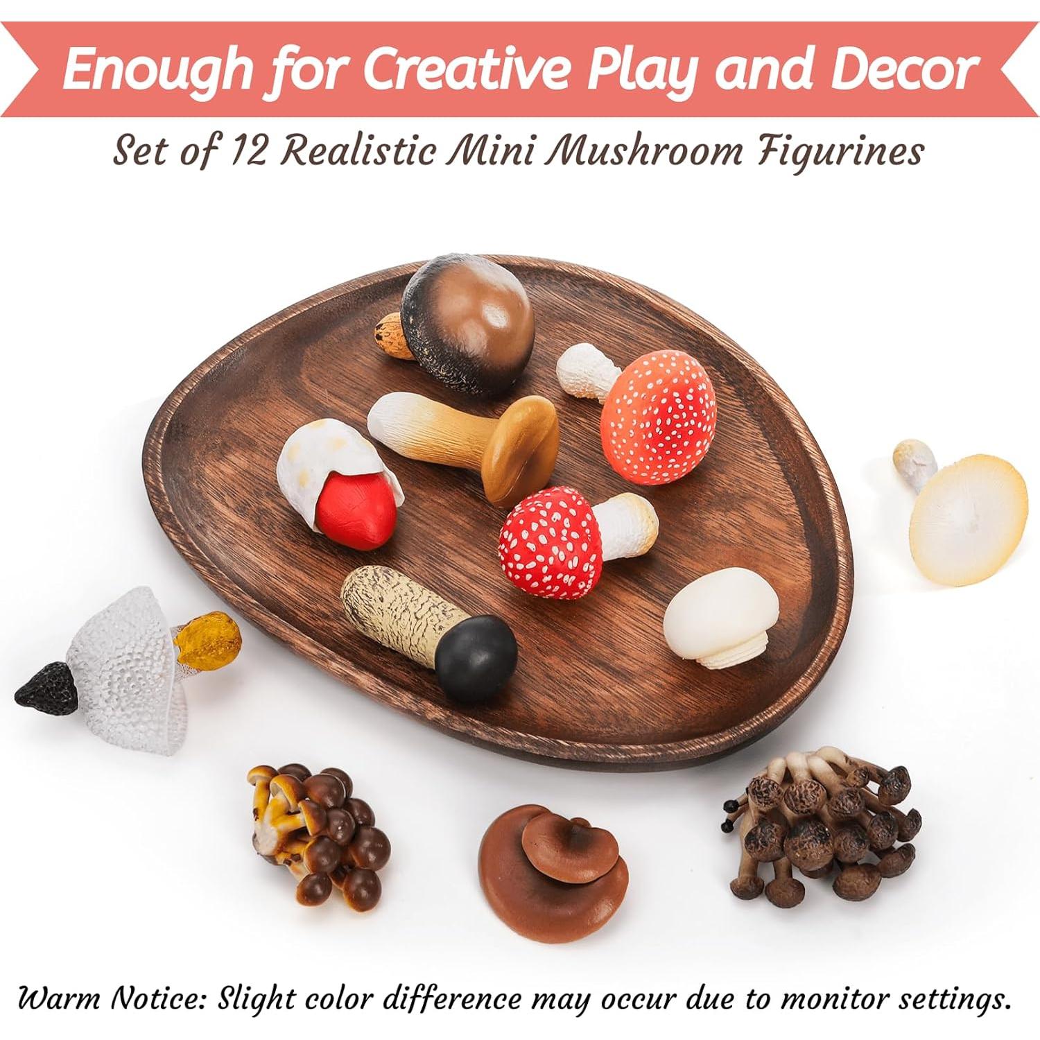Juego de 12 Figuras de Hongo Realistas Youeon para Jardín