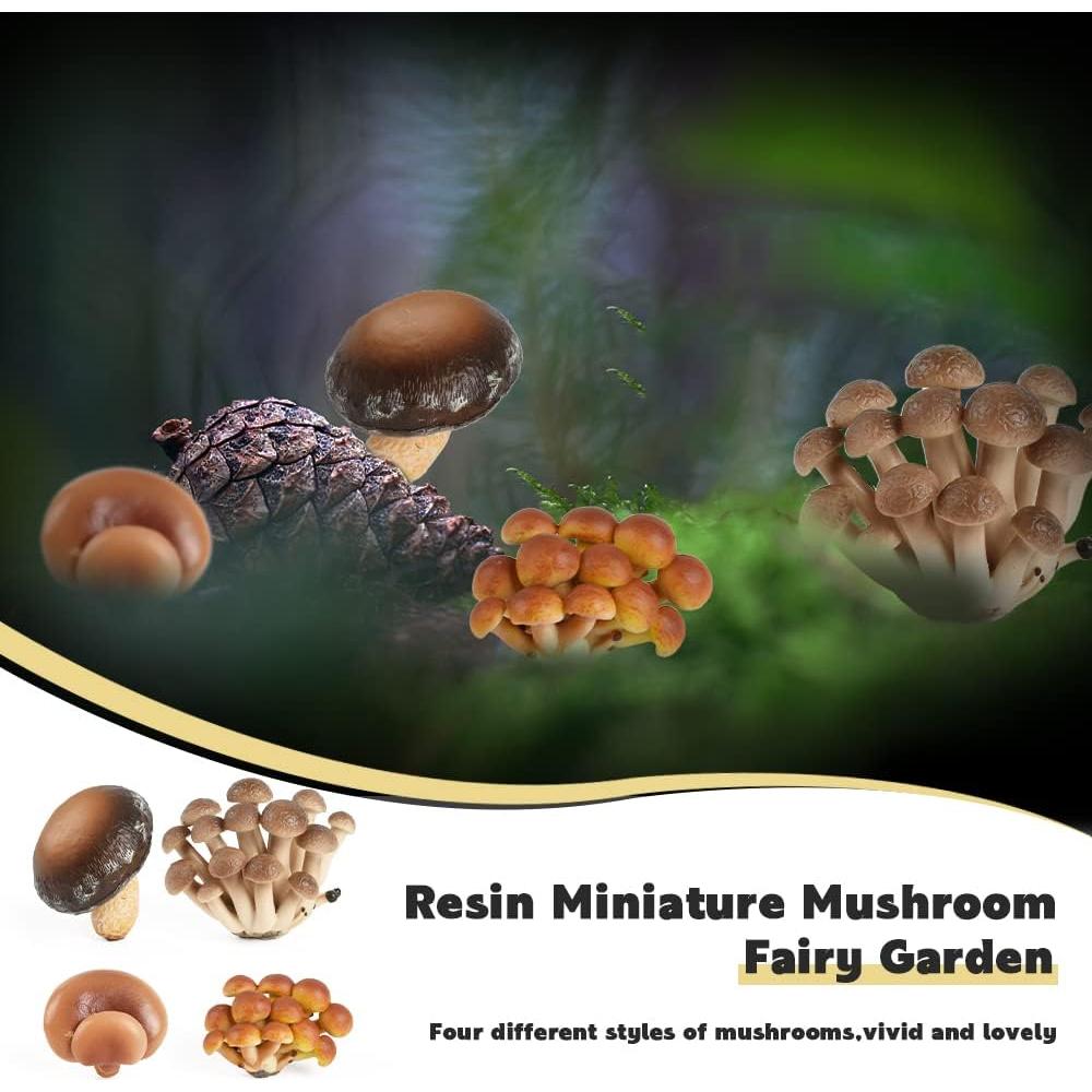 Figuritas de Hongo Miniatura 4 Pcs VIOCIWUO Decoración Jardín