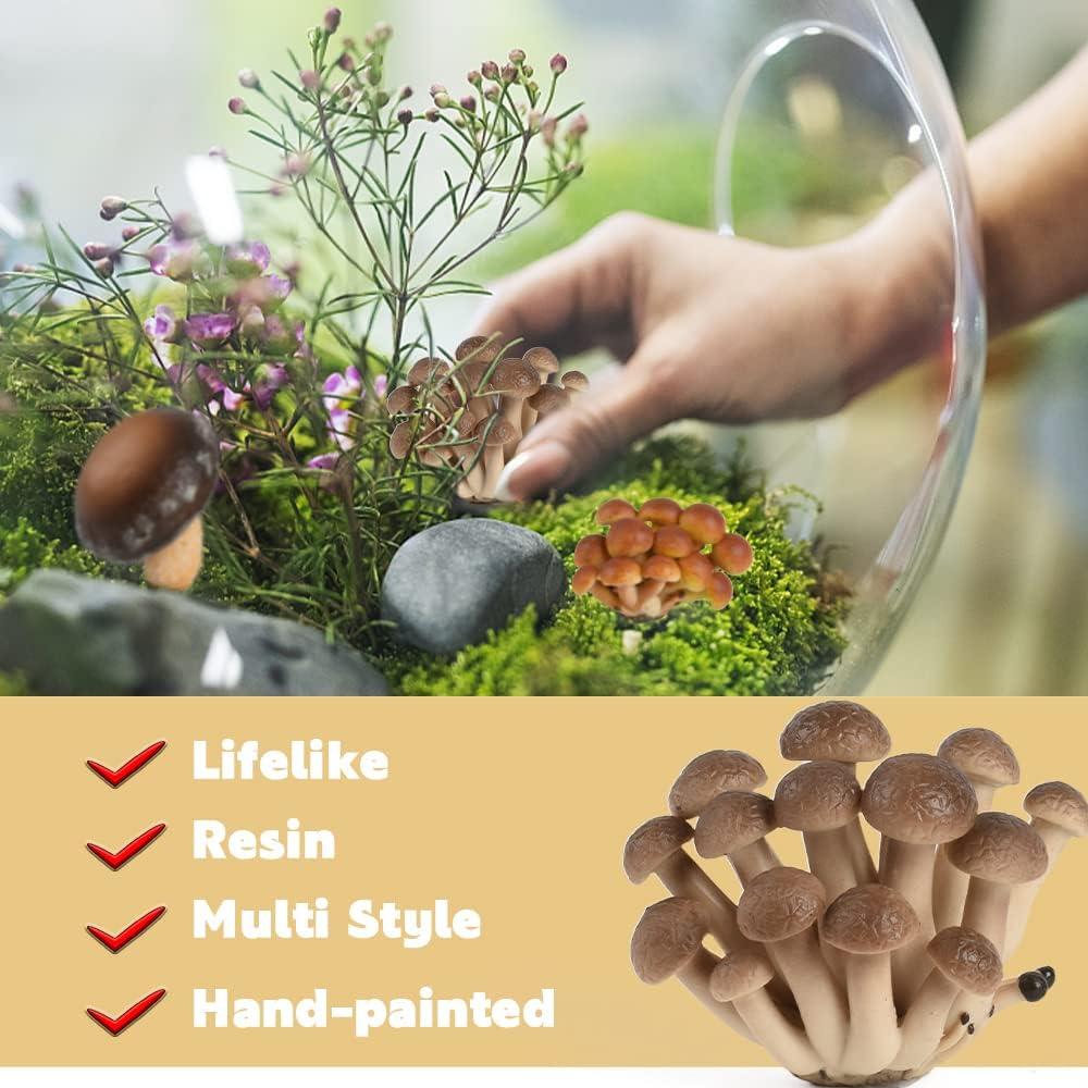 Figuritas de Hongo Miniatura 4 Pcs VIOCIWUO Decoración Jardín
