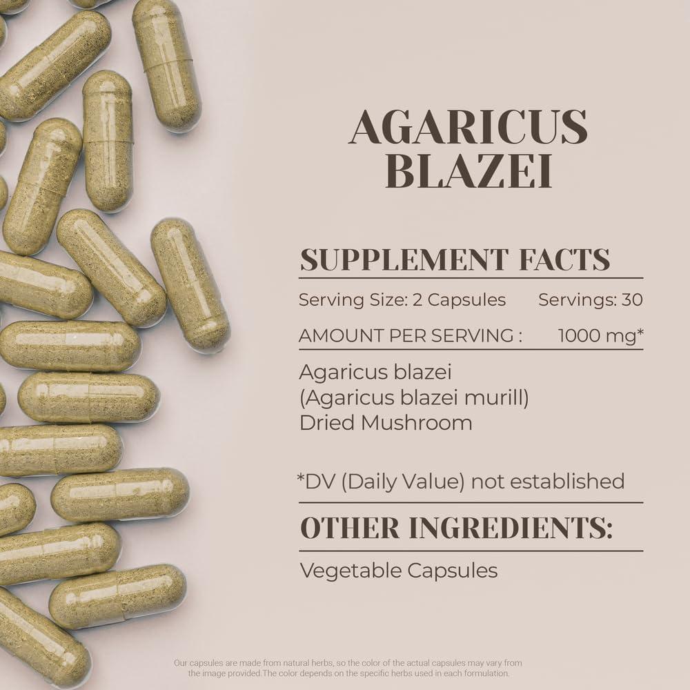 Agaricus Blazei 60 Cápsulas - Suplemento Herbal Garden Organics