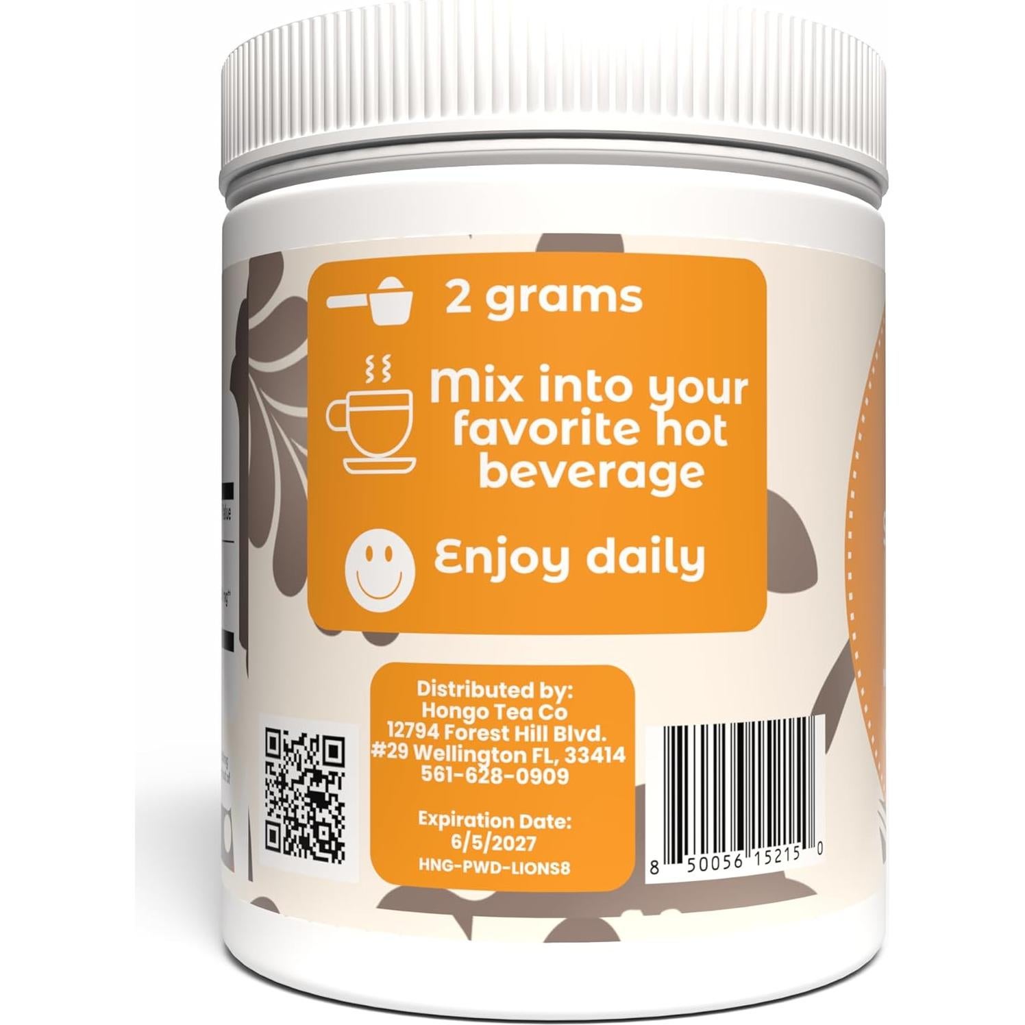 Polvo de Hongo Shaggy Mane 227g Hongo Tea - 100% Natural