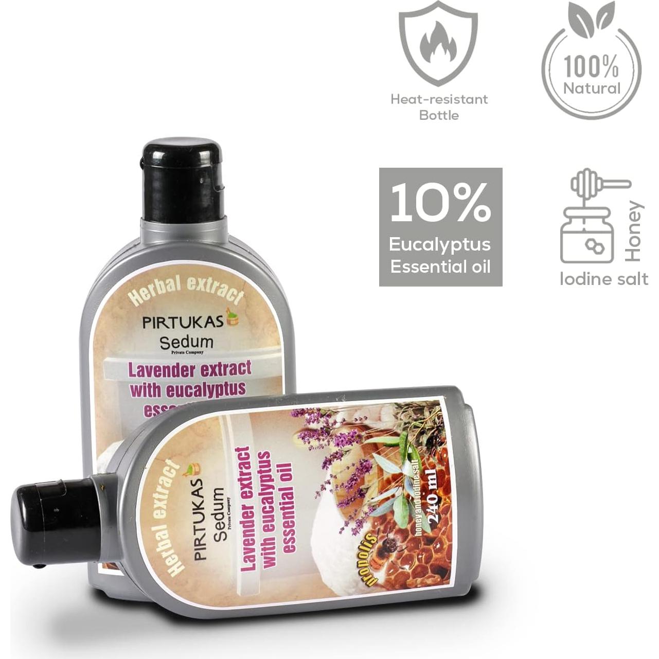 Extracto Herbal Sedum 240ml - Lavanda y Eucalipto para Sauna