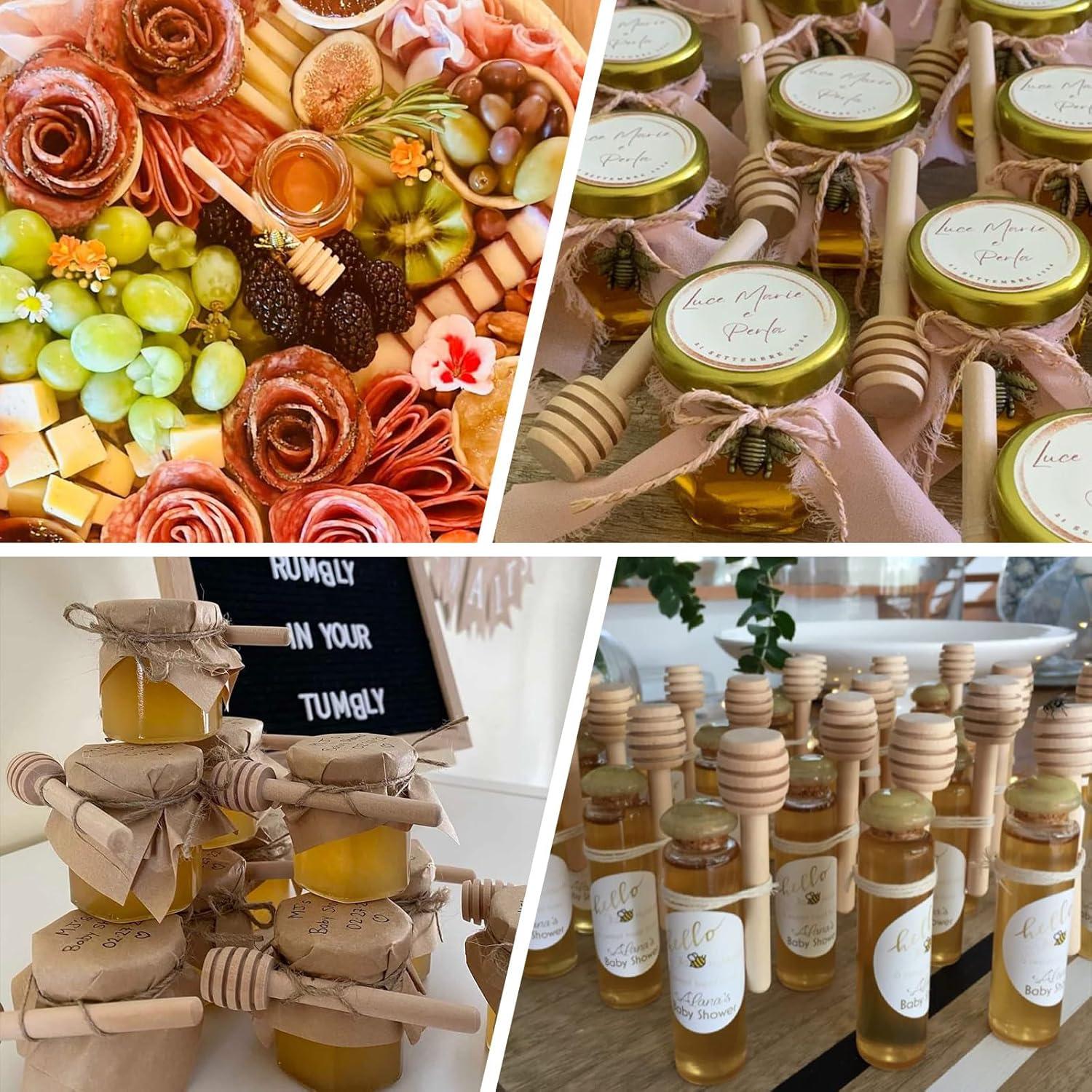 30 Palitos de Madera para Miel AUGHOA 8 cm Decorativos