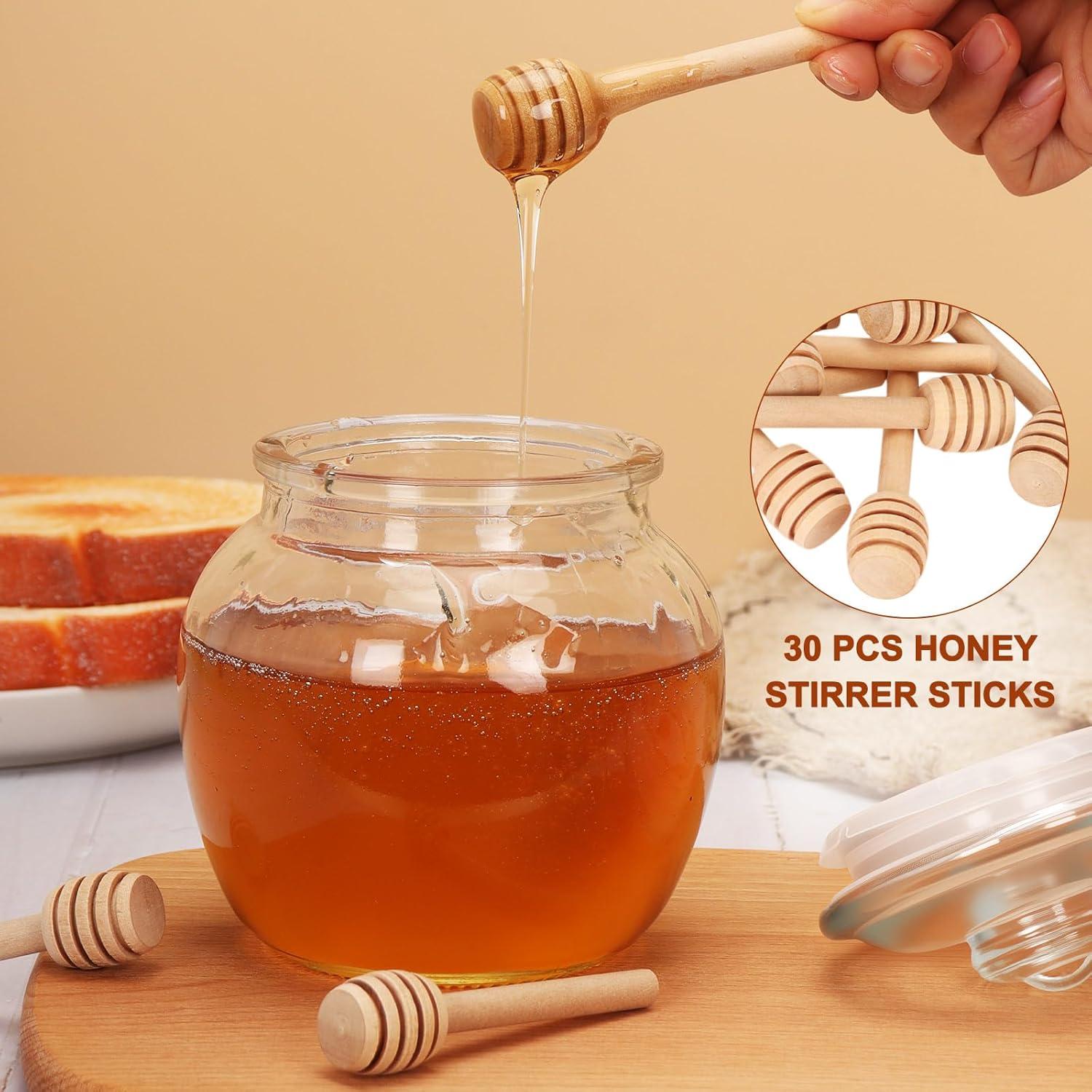 30 Palitos de Madera para Miel AUGHOA 8 cm Decorativos