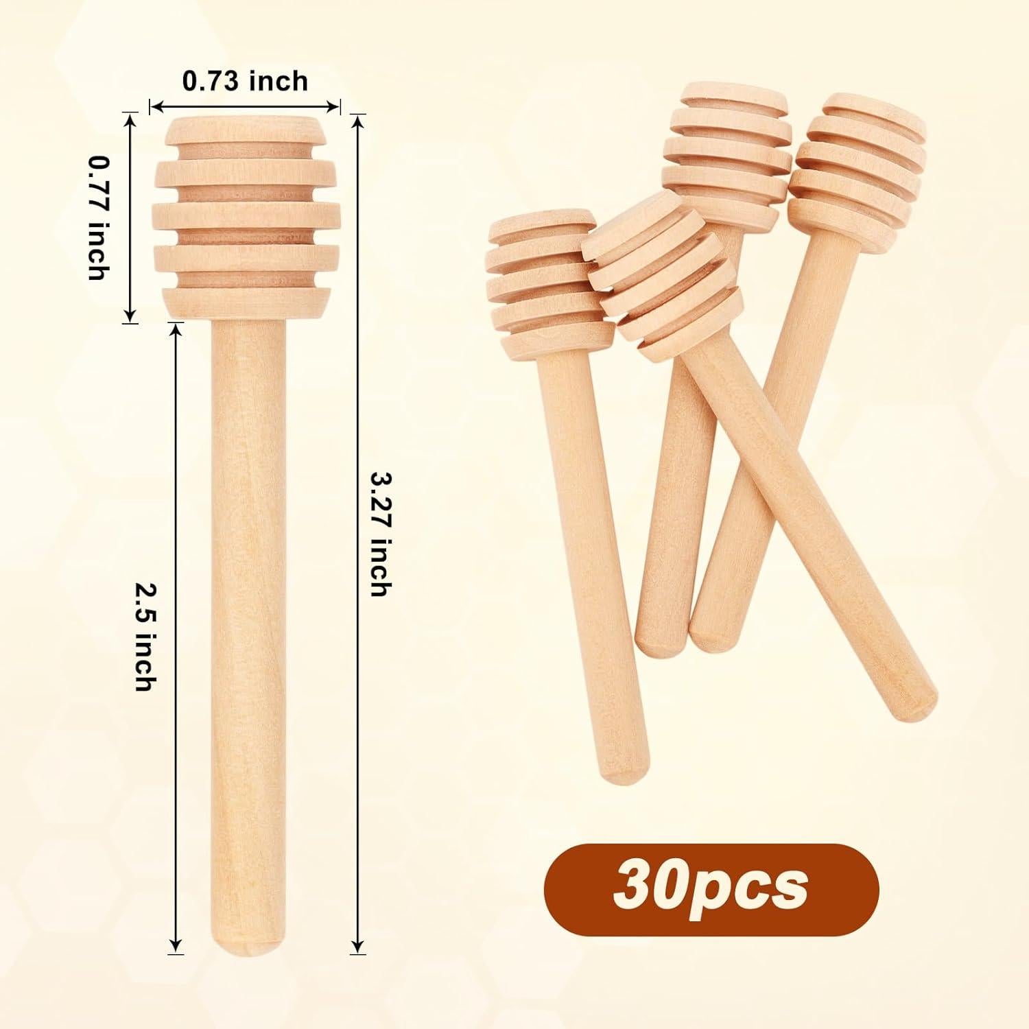 30 Palitos de Madera para Miel AUGHOA 8 cm Decorativos