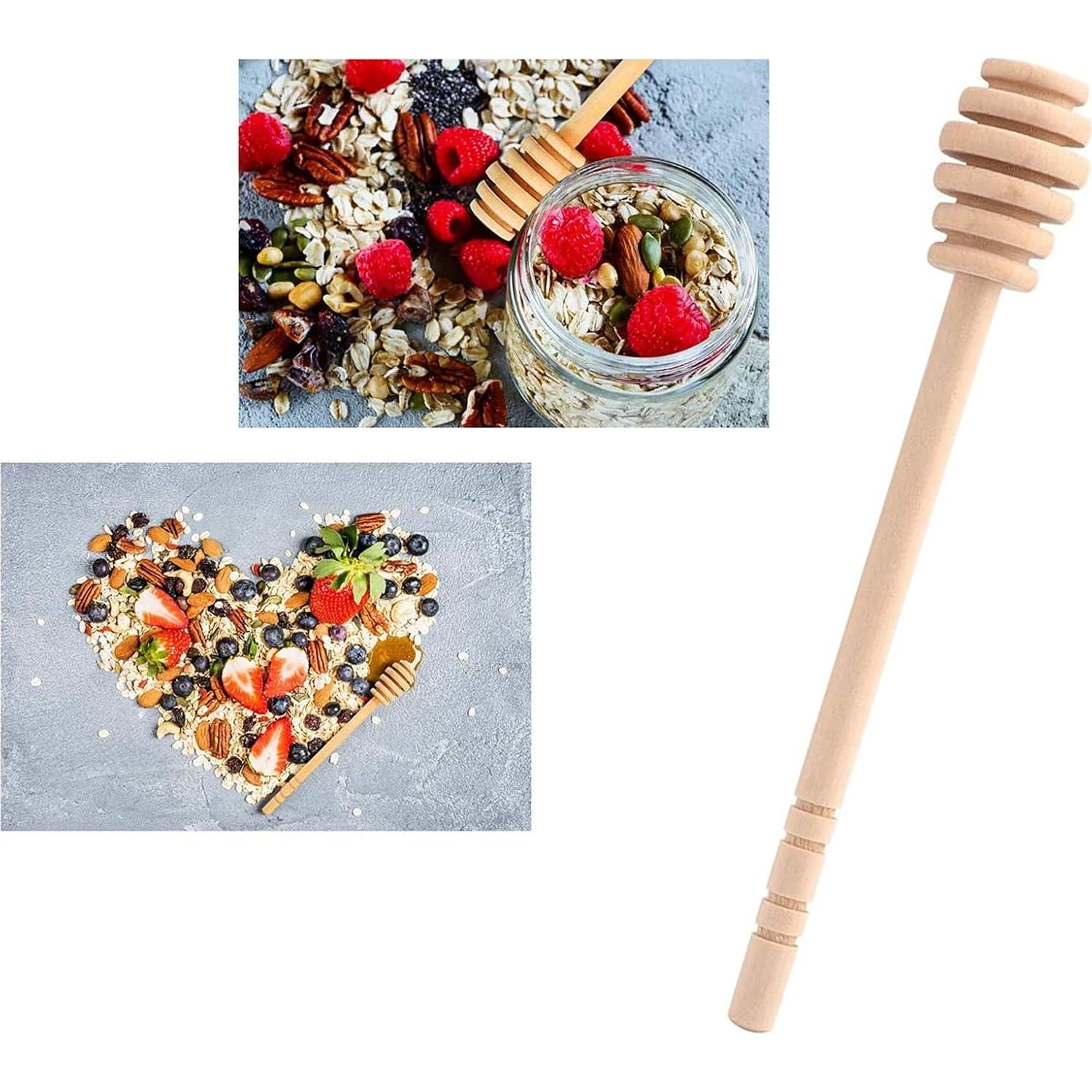 4 Palitos de Madera para Miel 16 cm ICEYLI - Dosificadores Naturales