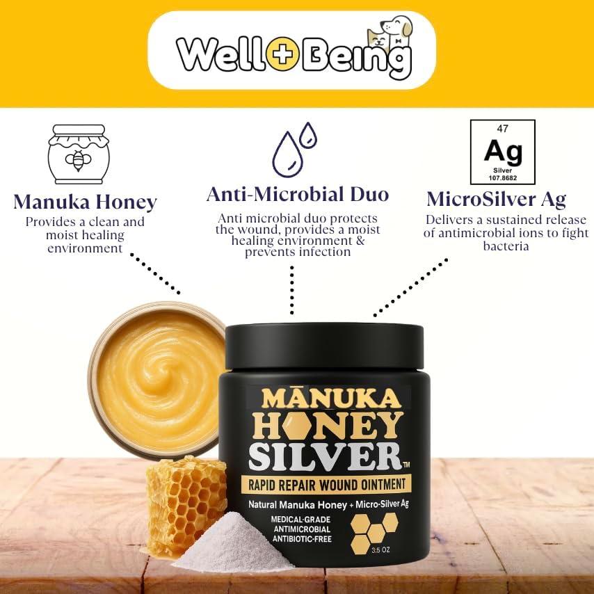 Ungüento Reparador de Heridas Miel de Manuka y Plata 56g