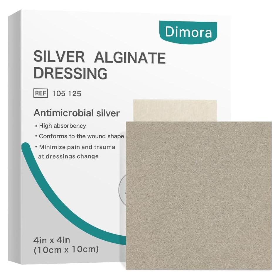 Vendas de Alginato de Calcio Plateado Dimora - 5 Paquetes 10.16 cm