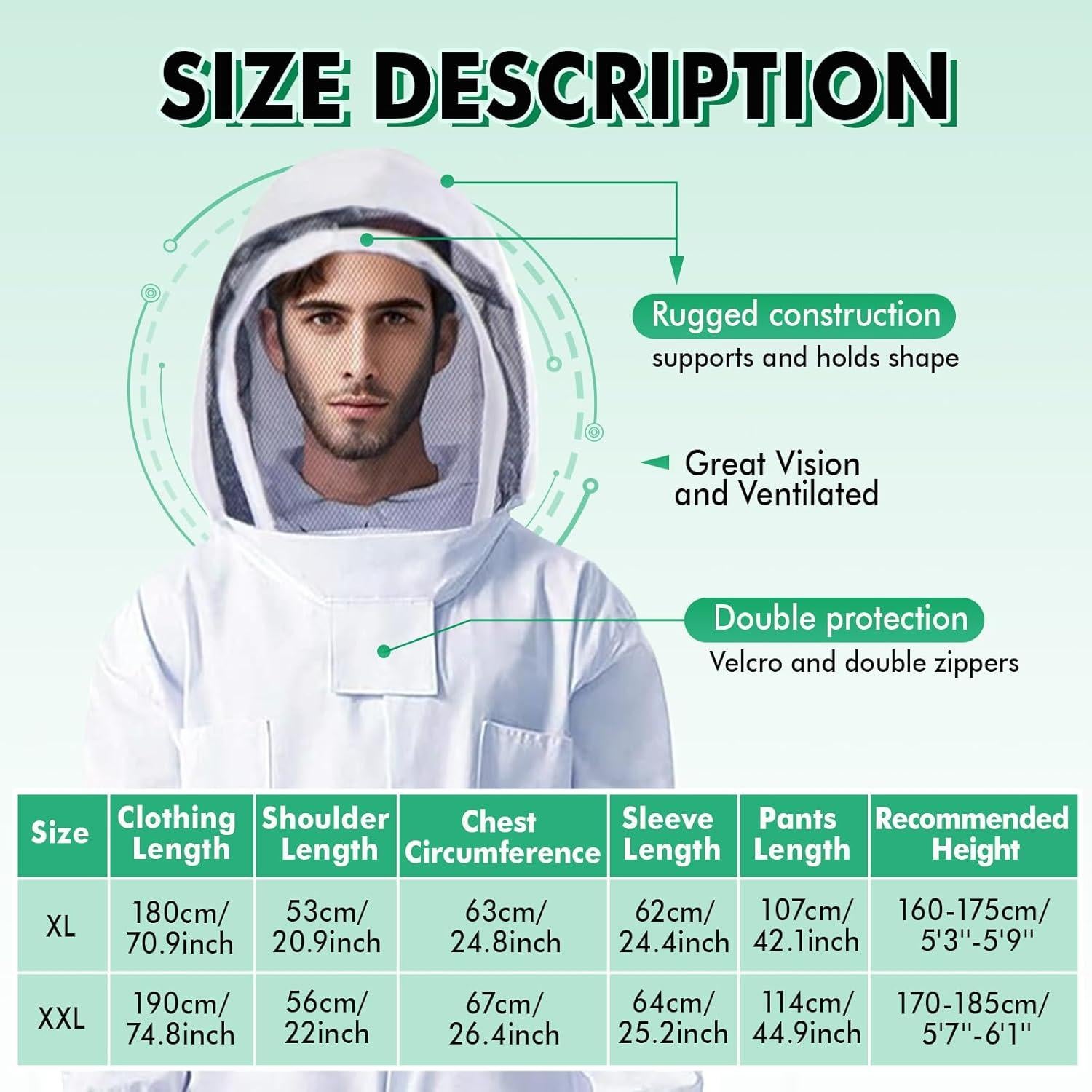 Kit de Apicultura Honey Lake 31 Piezas con Traje XL y Herramientas