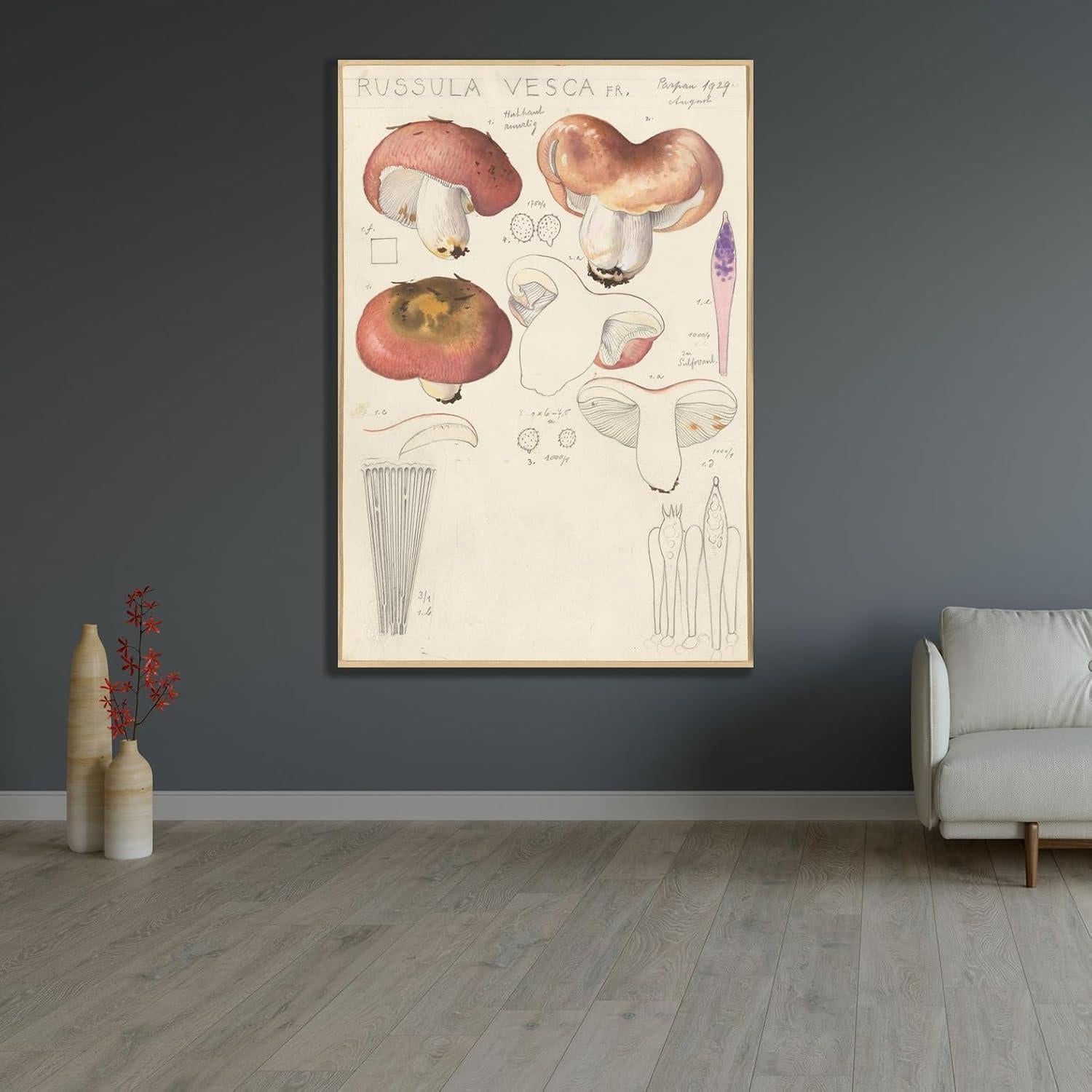 Póster Artístico Hans Walty Russula vesca 1915-1945 230 GSM