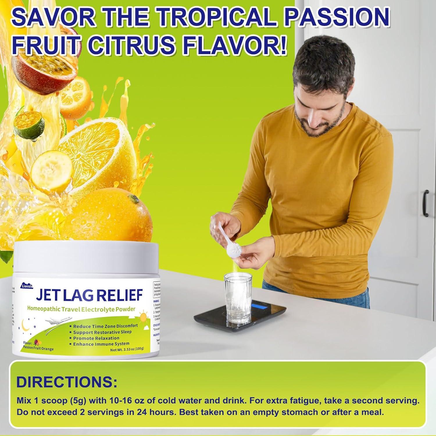 Polvo Alivio Jet Lag Liovsiso 100g - Electrolitos y Plantas