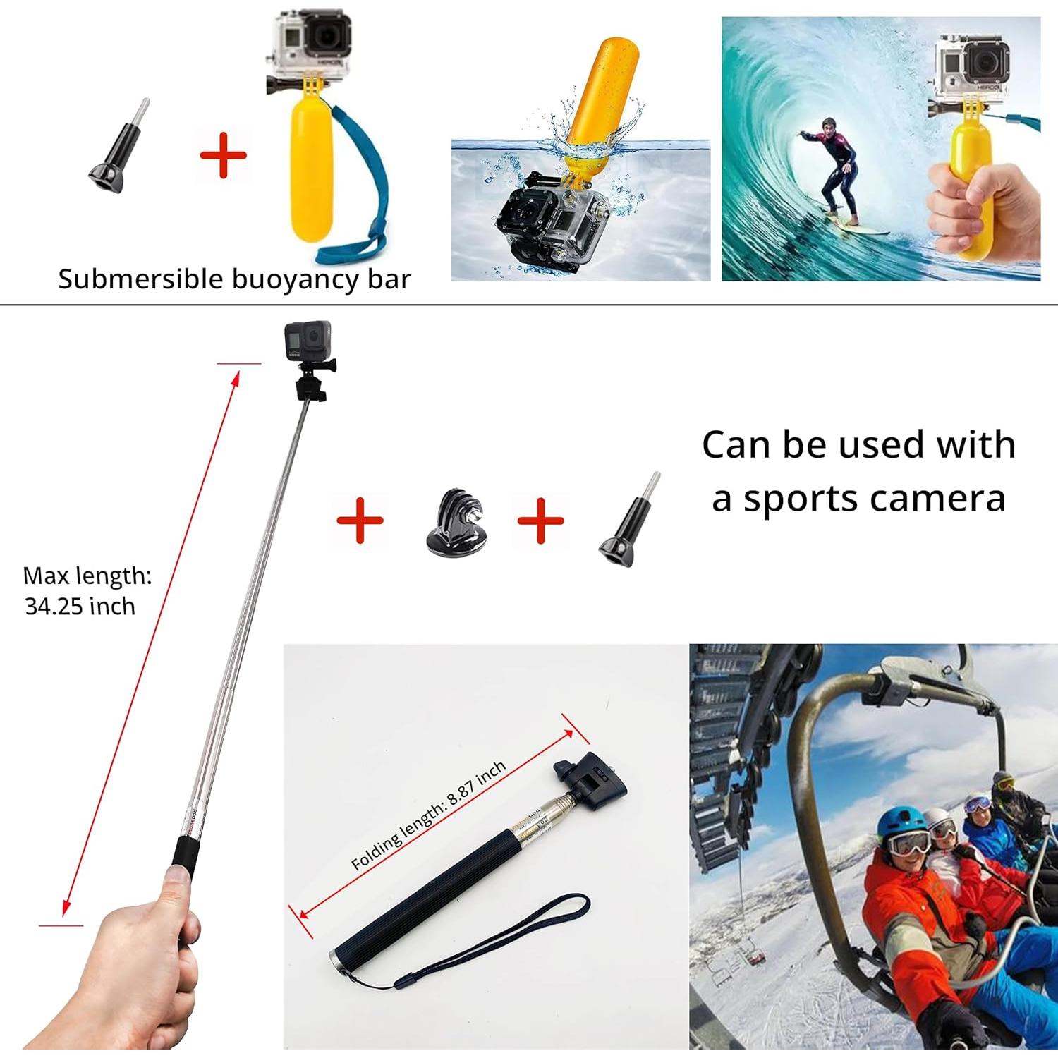 Kit de Accesorios Lifelimit 62 en 1 para Cámaras de Acción