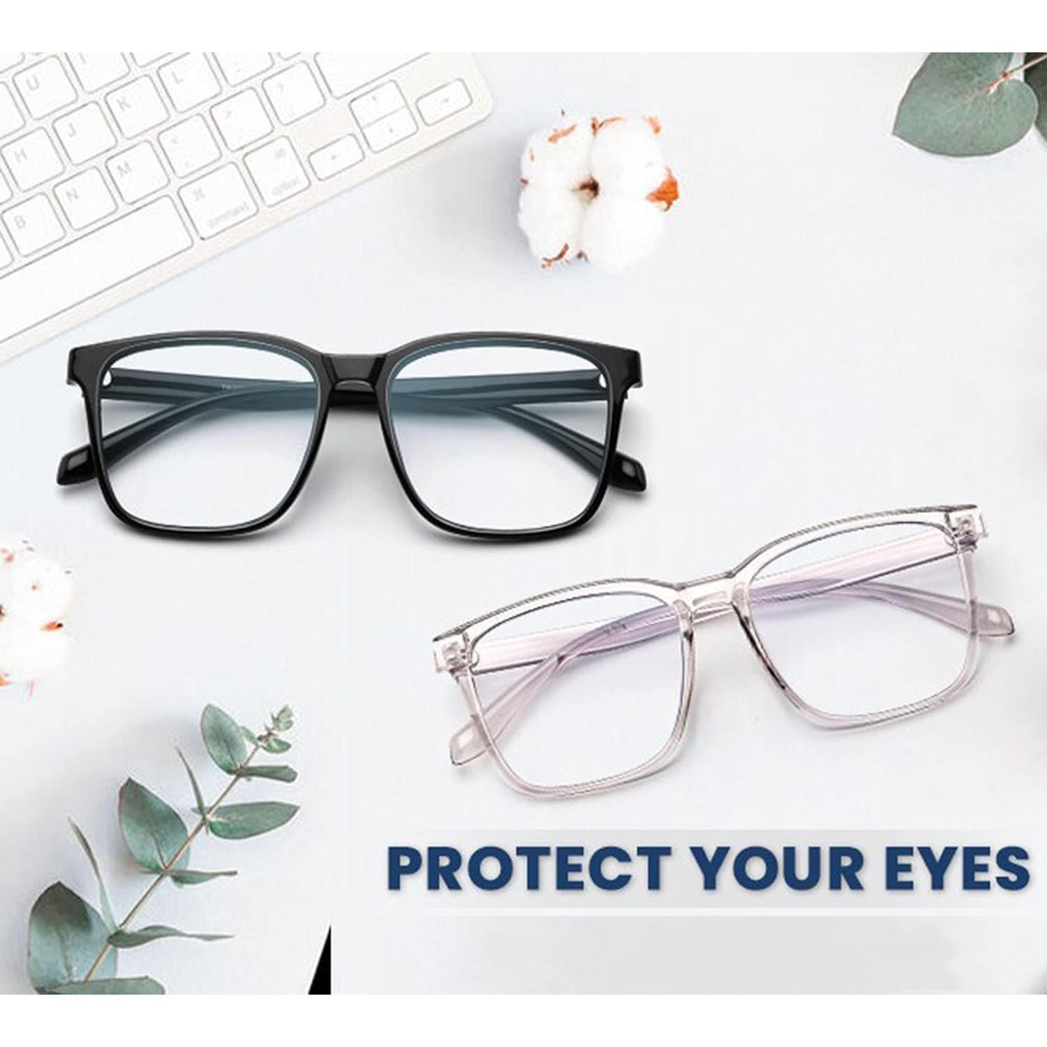 Gafas Anti Luz Azul Cuadradas TEAPLMTT para Hombres y Mujeres