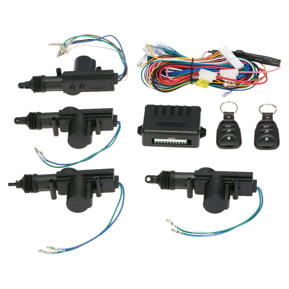 Cerradura de puerta de coche Geevorks 12V con 4 actuadores