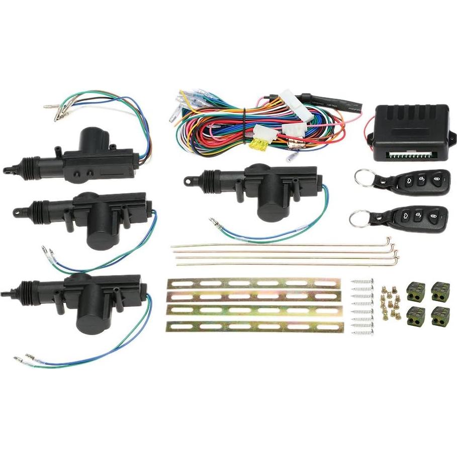 Cerradura de puerta de coche Geevorks 12V con 4 actuadores