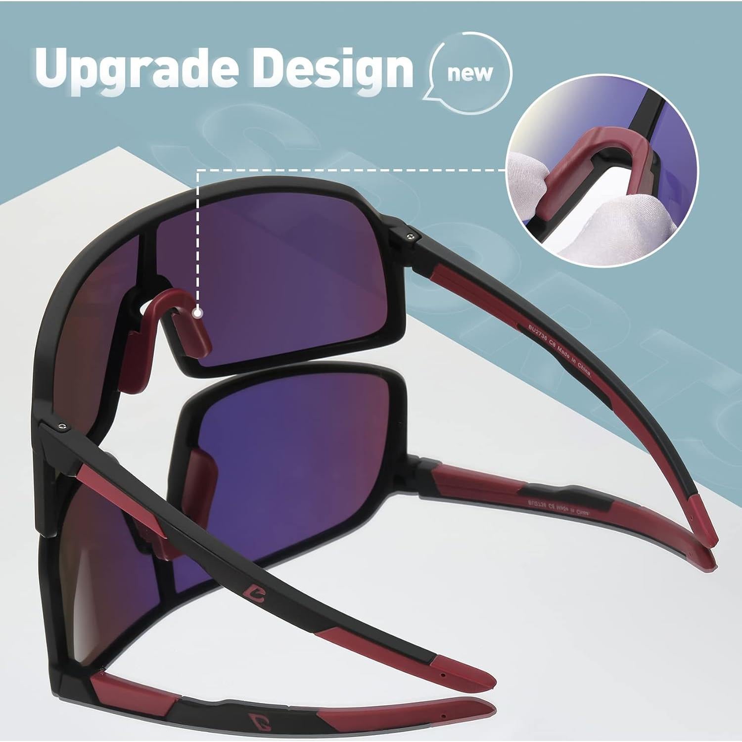 Gafas de sol Bevi deportivas polarizadas TR90 unisex