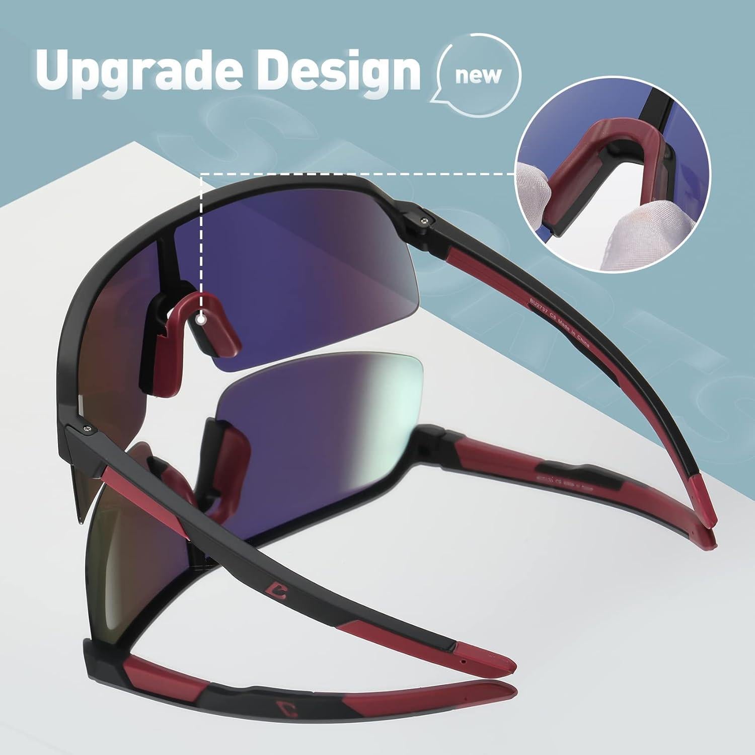 Gafas de sol Bevi deportivas polarizadas TR90 unisex