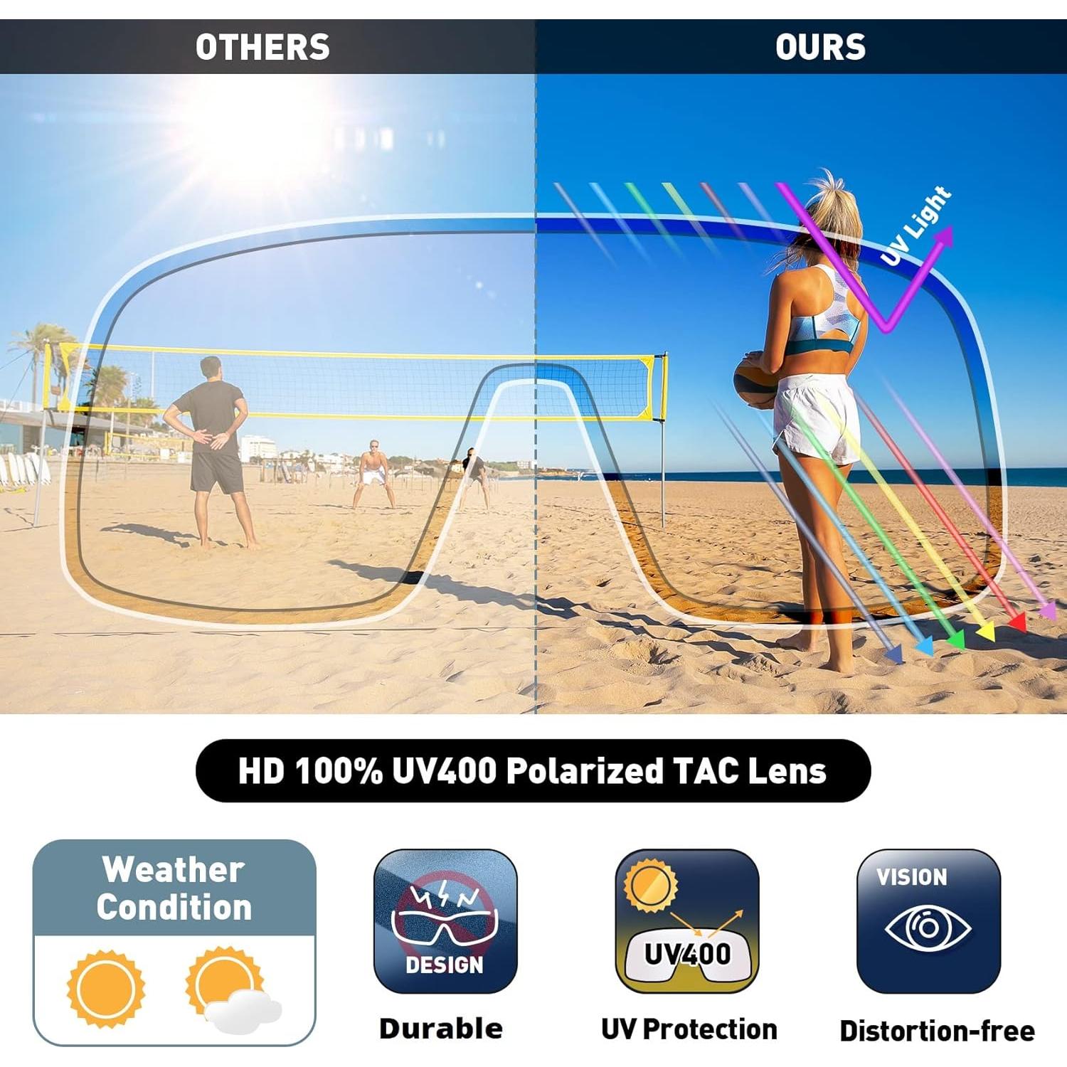 Gafas de sol Bevi deportivas polarizadas TR90 para ciclismo