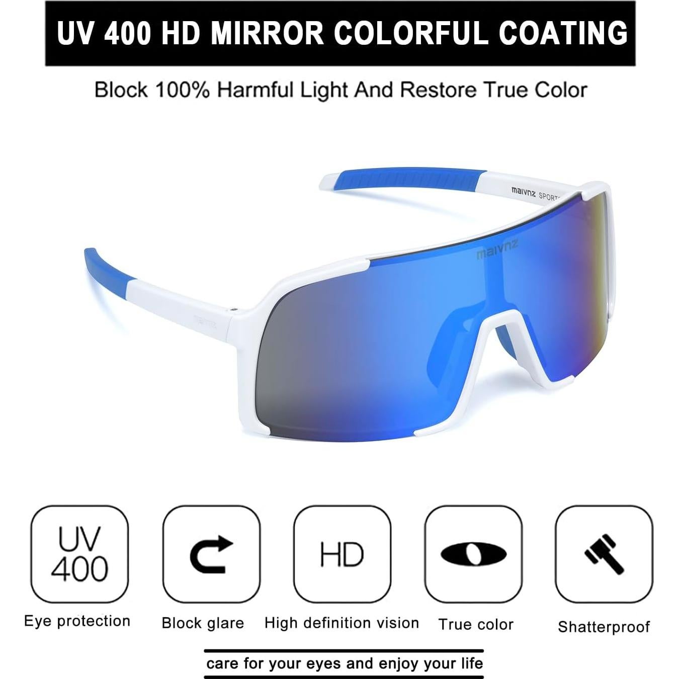 Gafas de sol deportivas Maivnz 882 UV400 para ciclismo