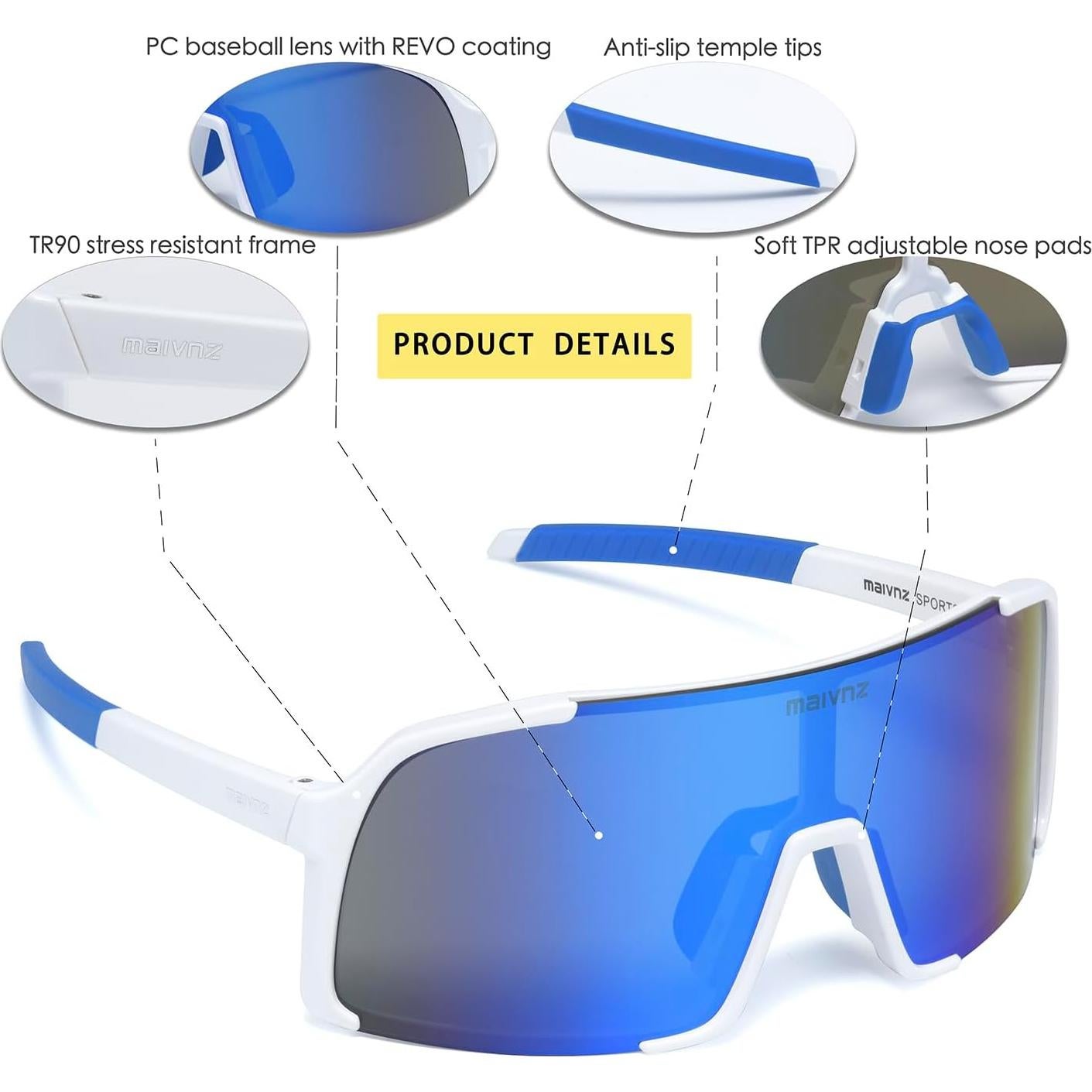 Gafas de sol deportivas Maivnz 882 UV400 para ciclismo