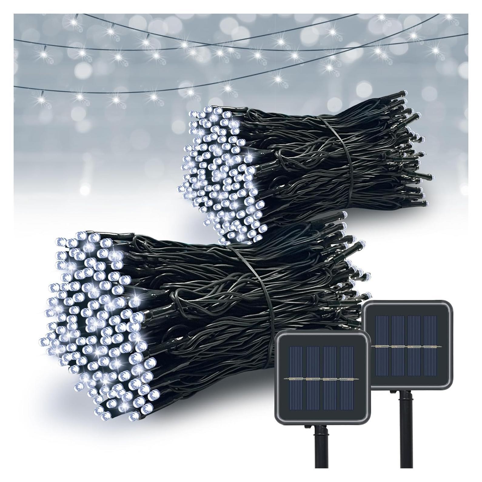 Luces de Cadena Solares Vimorg 24M 200 LED IP65 para Exterior