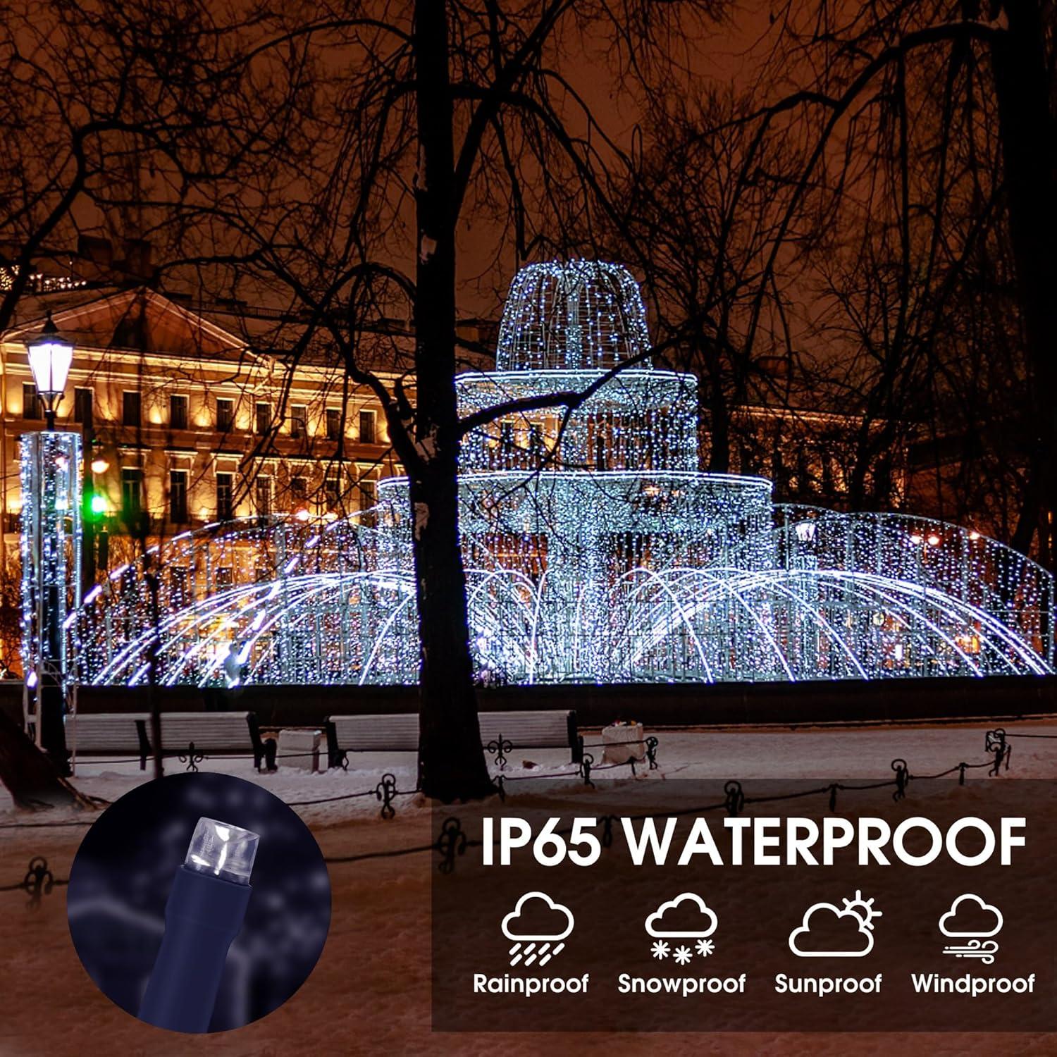 Luces de Cadena Solares Vimorg 24M 200 LED IP65 para Exterior