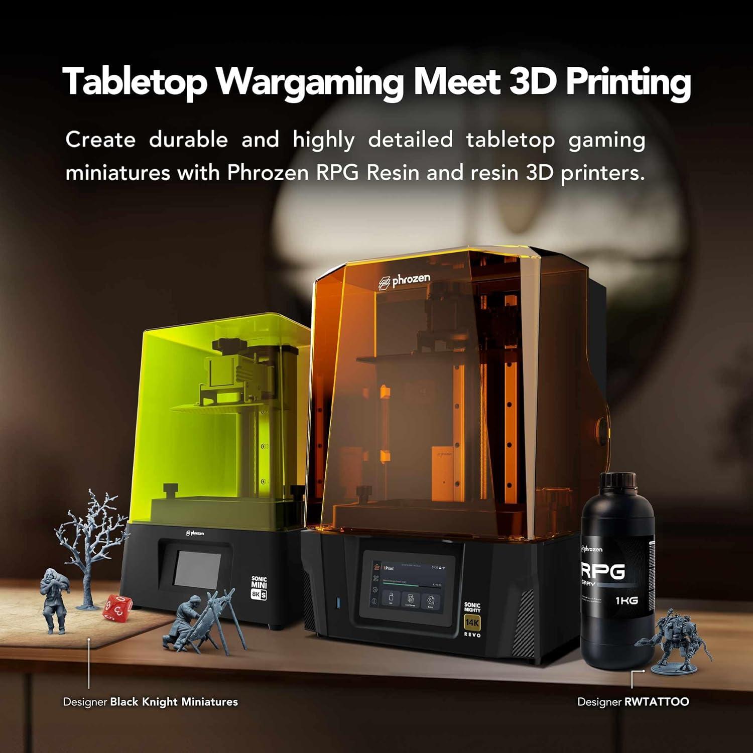 Impresora 3D Resina Phrozen RPG 405nm Acabado Mate Gris