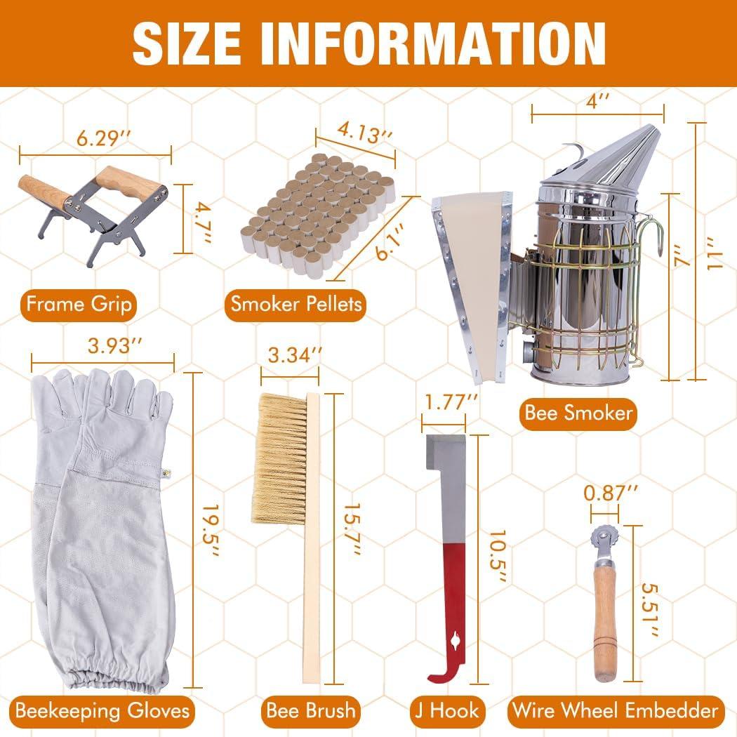 Kit de Apicultura 13 Piezas MayBee con Ahumador y Herramientas