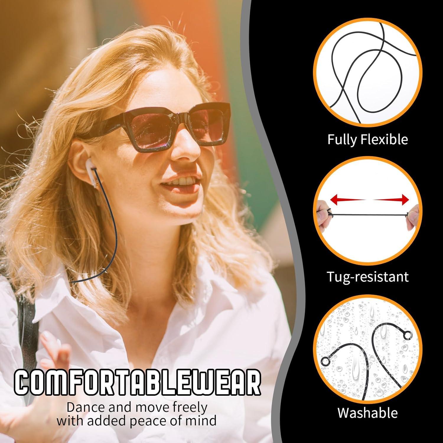 Paquete de 2 correas de silicona Ptwola para auriculares Bluetooth