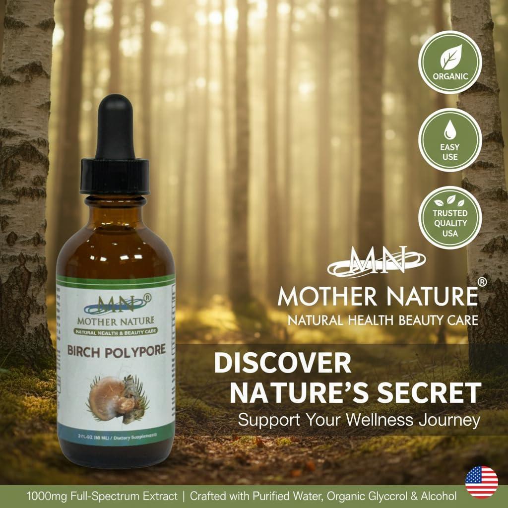 Extracto Líquido de Poliporo de Abedul Orgánico Madre Naturaleza 60ml