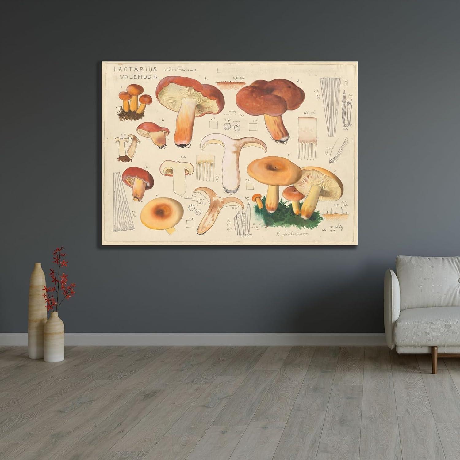 Póster de Arte Giclee Hans Walty Lactarius volemus 152.4x109.2cm