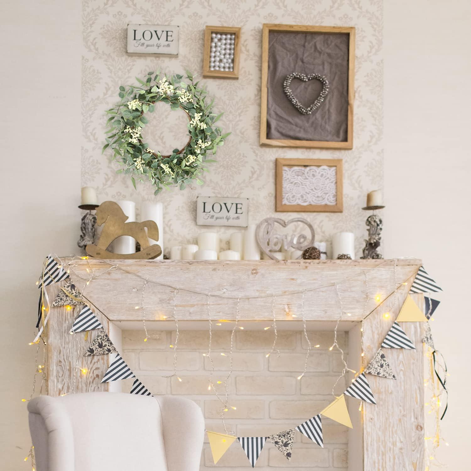 Corona de Eucalipto 50 cm Pinkpum para Decoración Hogar