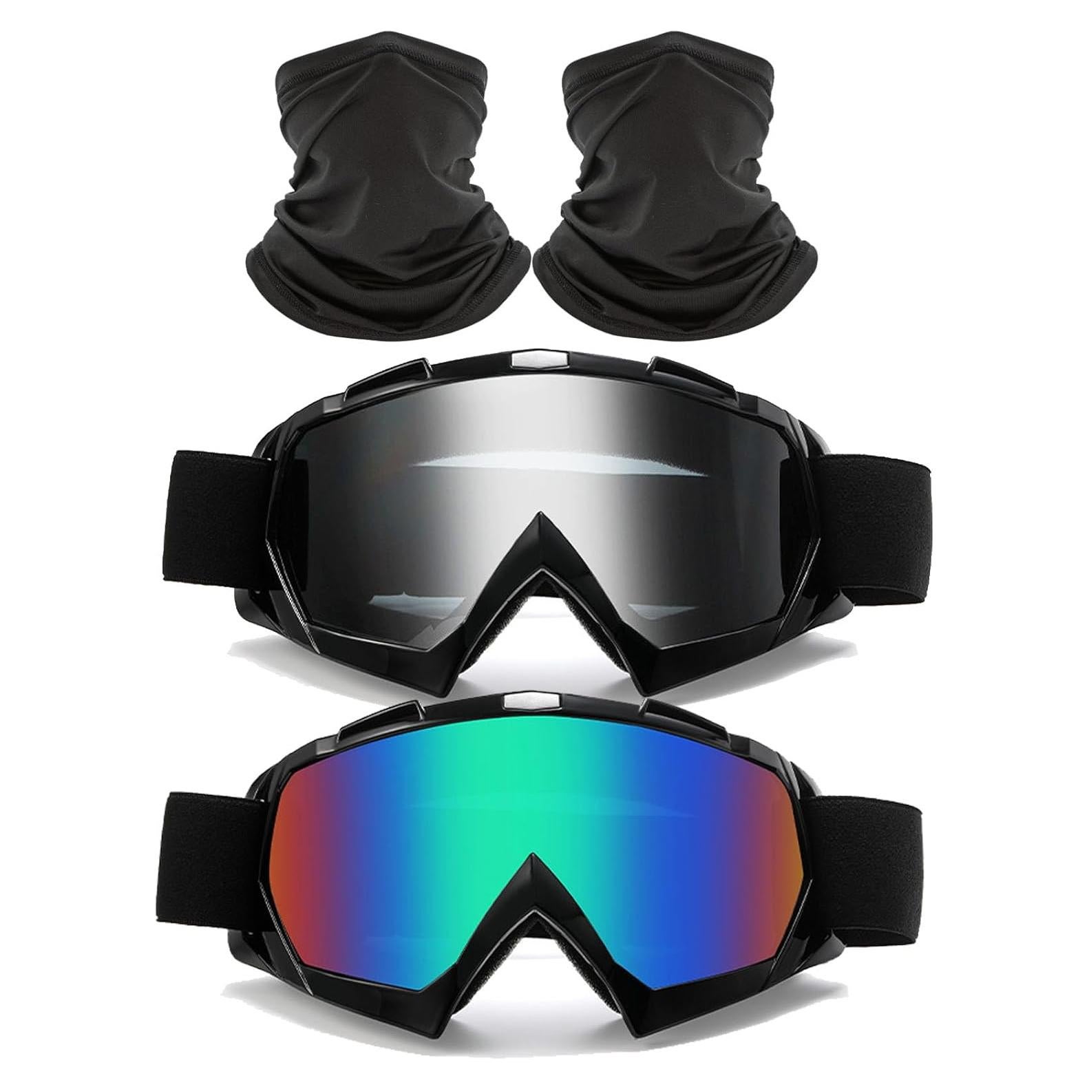 Juego de Gafas de Motocicleta Immoono con Cubiertas Faciales