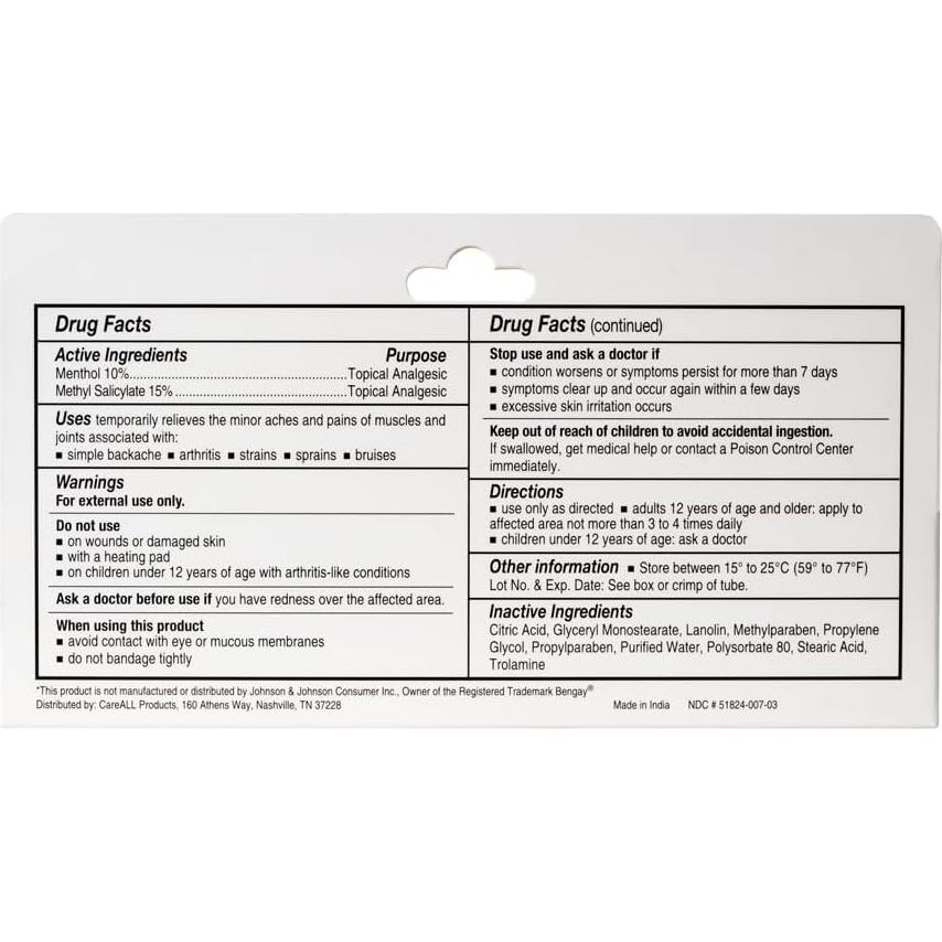 Crema Analgésica No Grasa CareAll Ultra Fuerza 85 g - Alivio Rápido