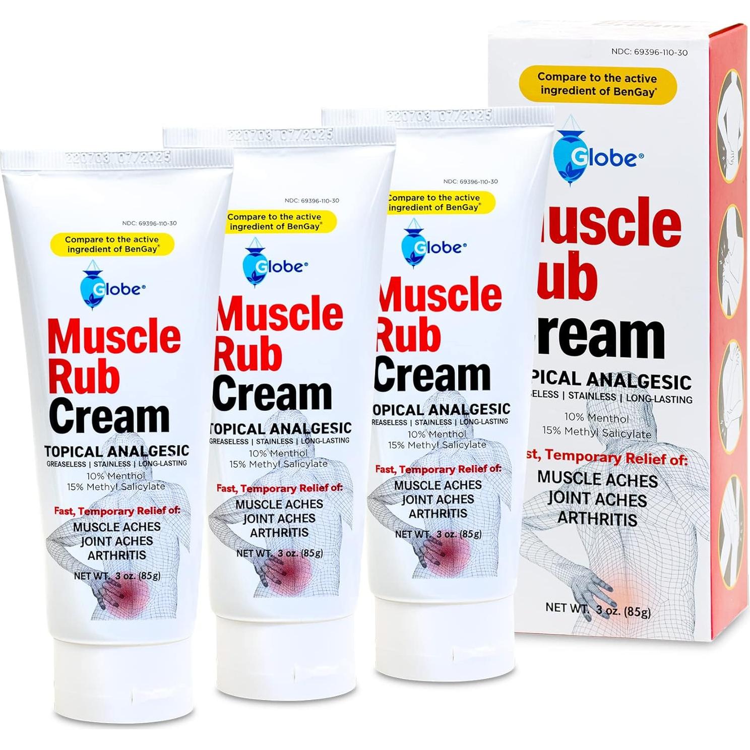 Globe Ultra Fuerza Crema Analgésica Sin Grasa 255 g