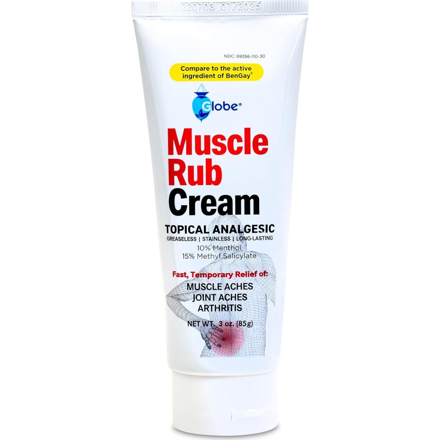 Globe Ultra Fuerza Crema Analgésica Sin Grasa 255 g