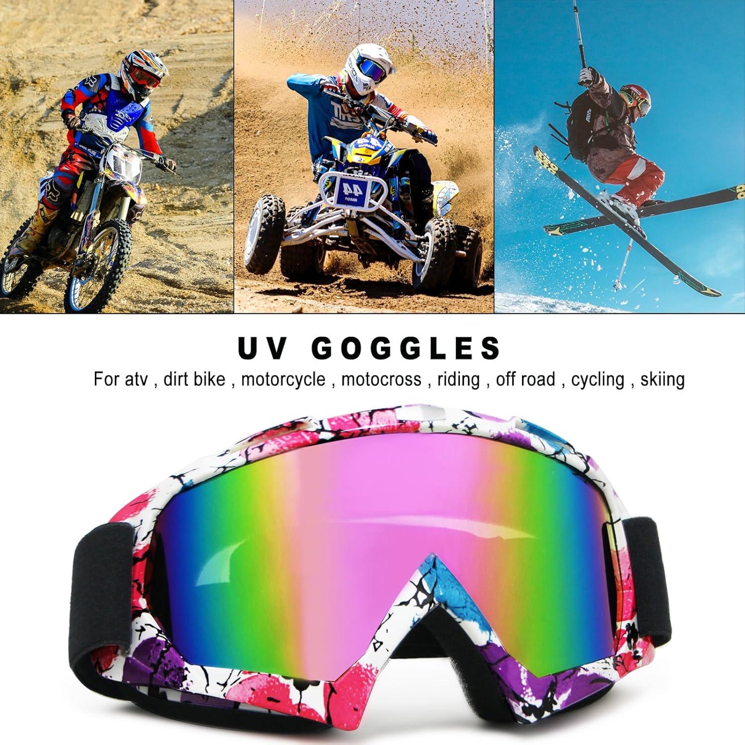 Gafas de Motocicleta Shutuan Rosa UV400 Ajustables