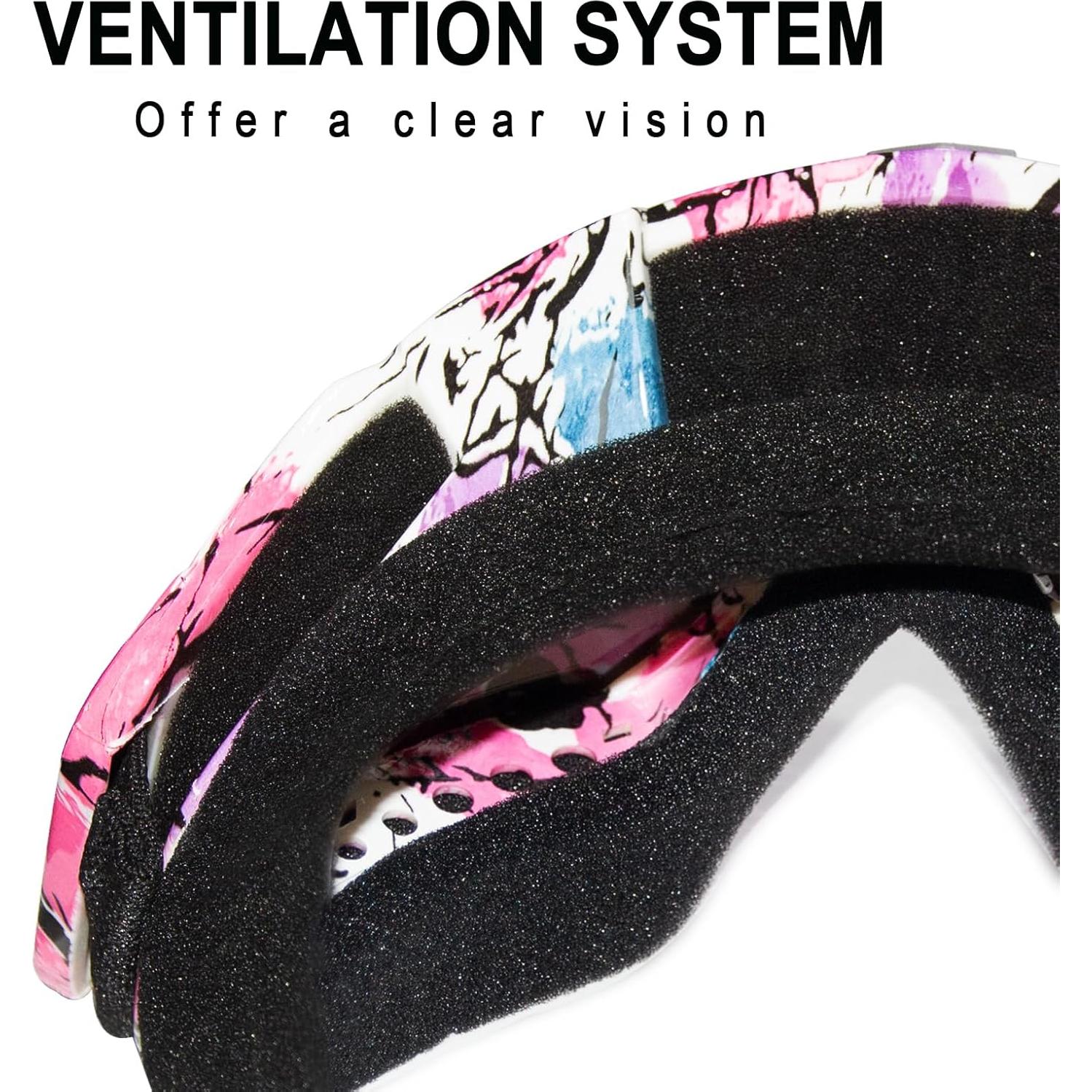 Gafas de Motocicleta Shutuan Rosa UV400 Ajustables