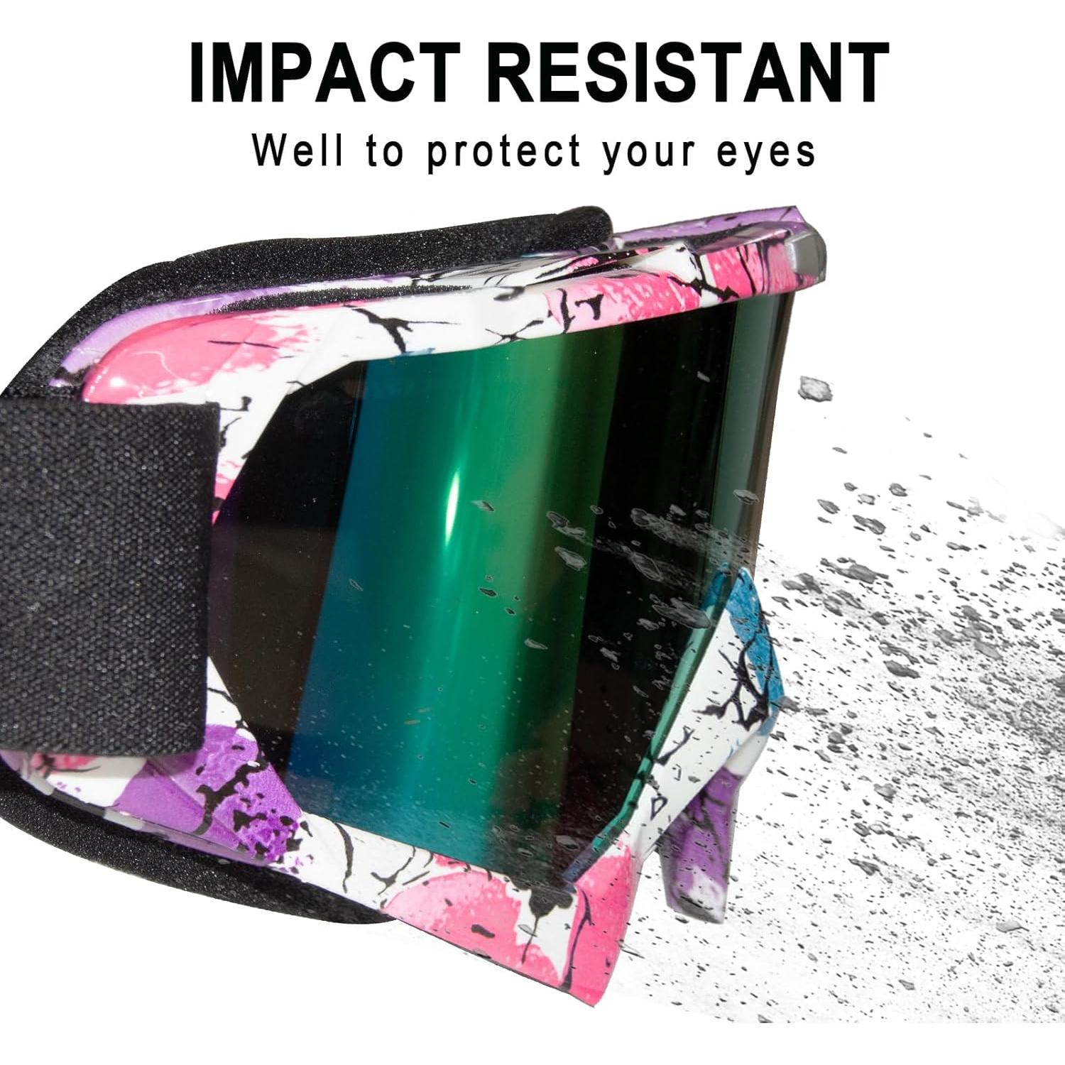 Gafas de Motocicleta Shutuan Rosa UV400 Ajustables