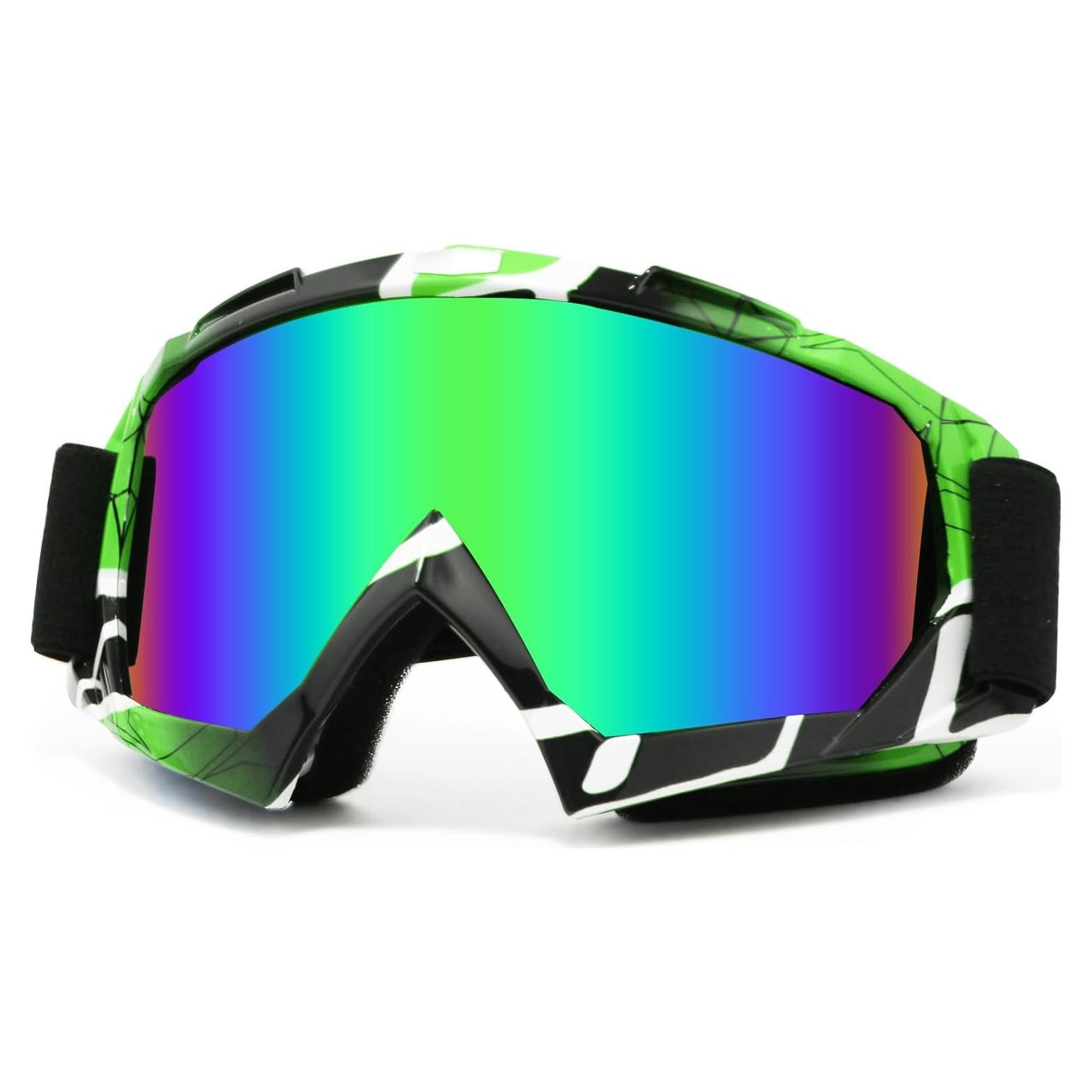 Gafas de Motocicleta Shutuan Verde Negro Lente Colorida UV400