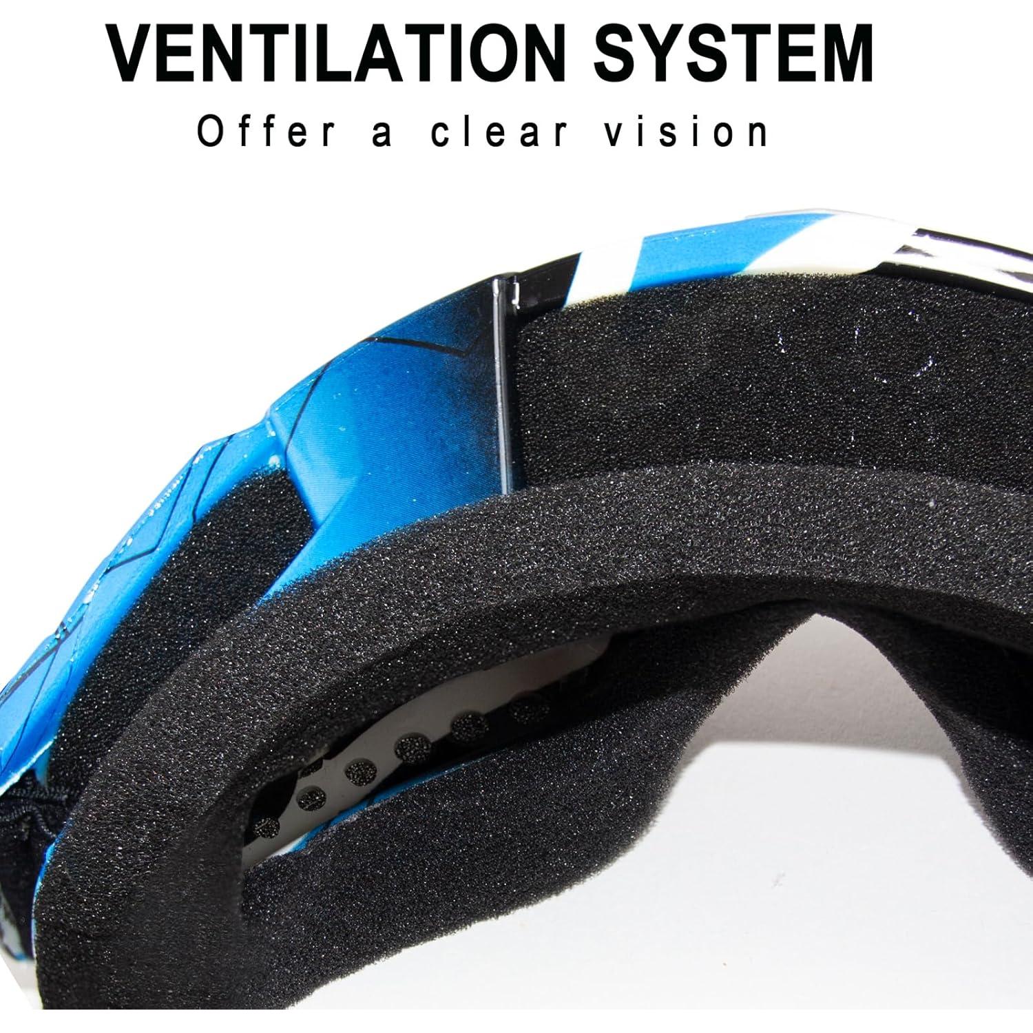 Gafas de Motocicleta Shutuan Azul UV 400 Ajustables