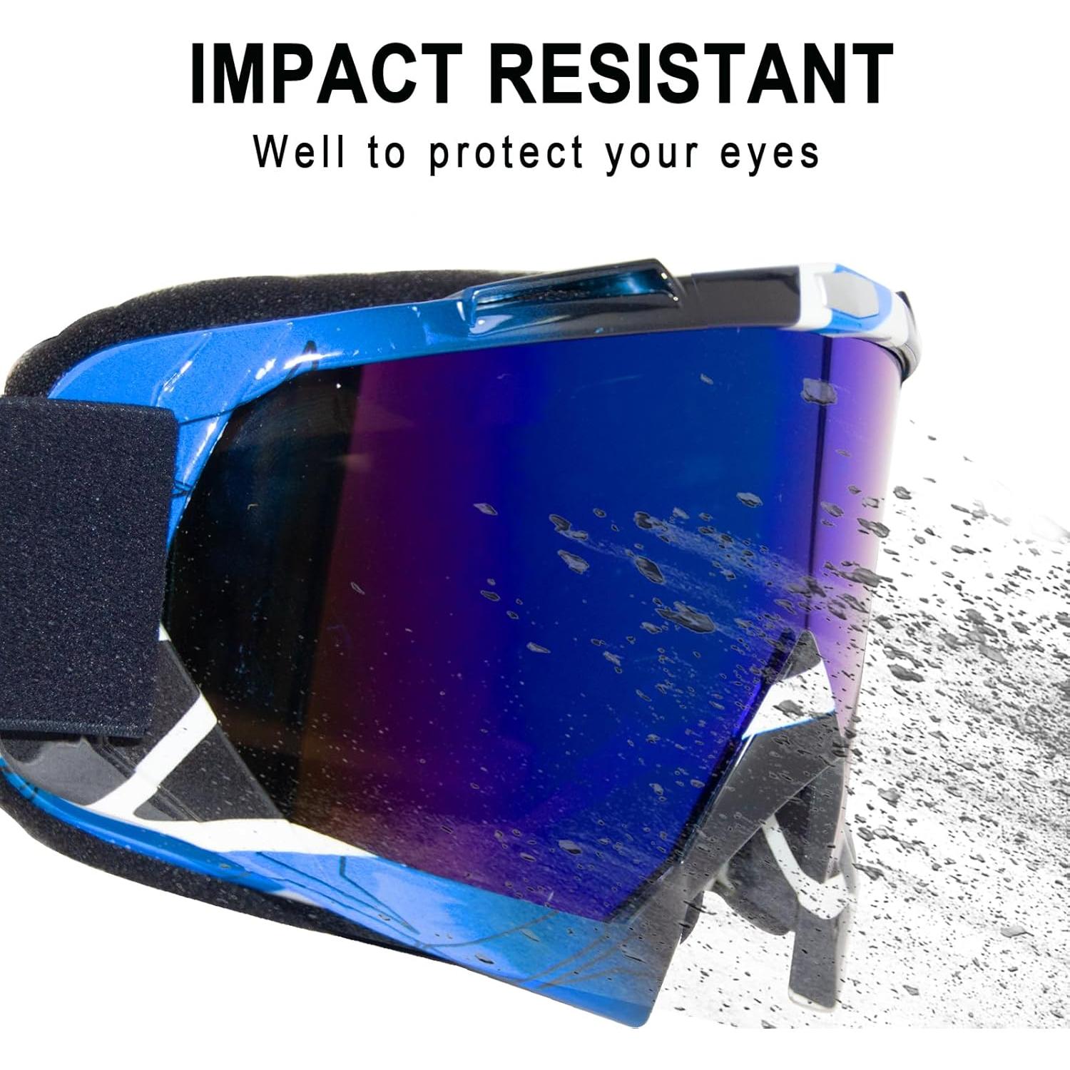 Gafas de Motocicleta Shutuan Azul UV 400 Ajustables
