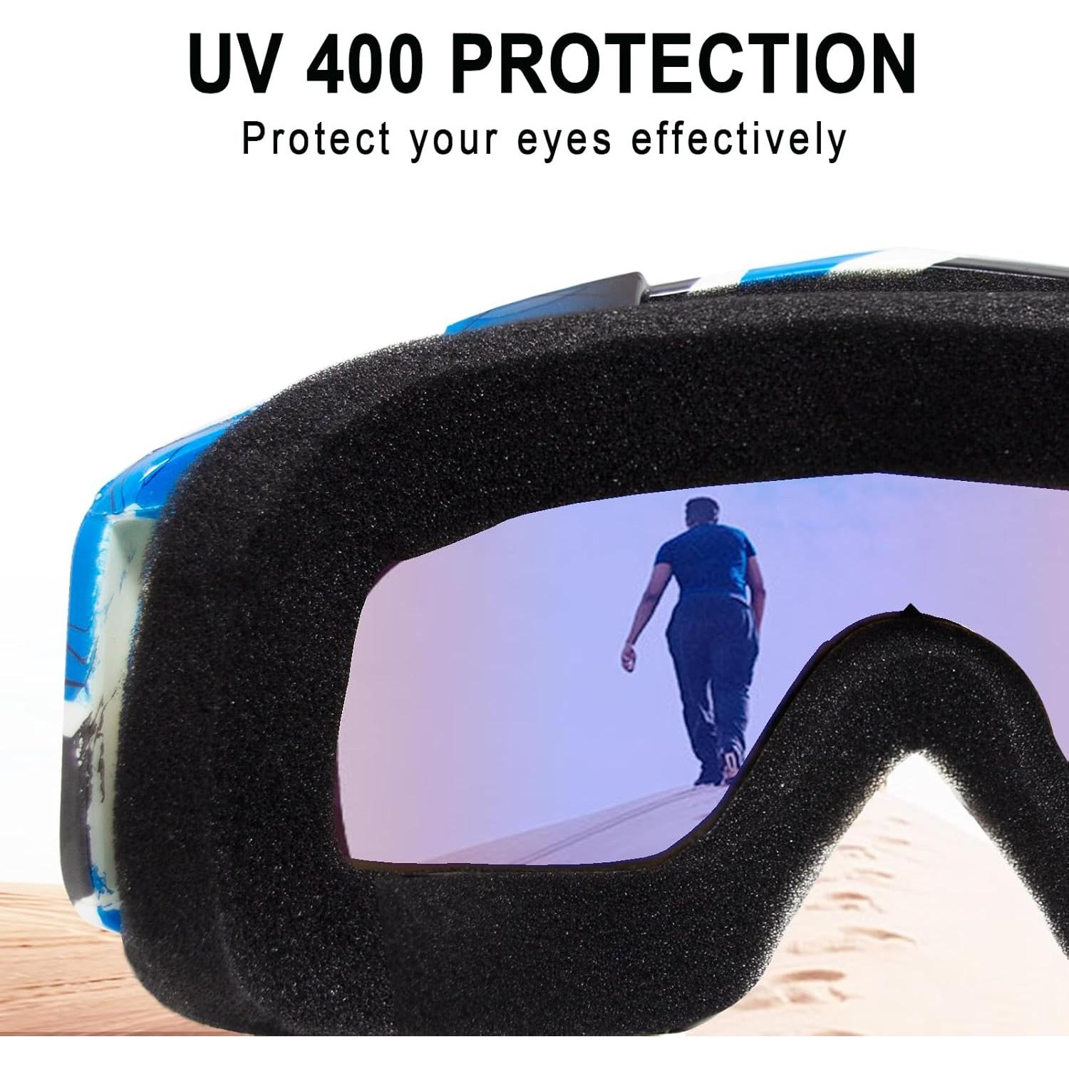 Gafas de Motocicleta Shutuan Azul UV 400 Ajustables